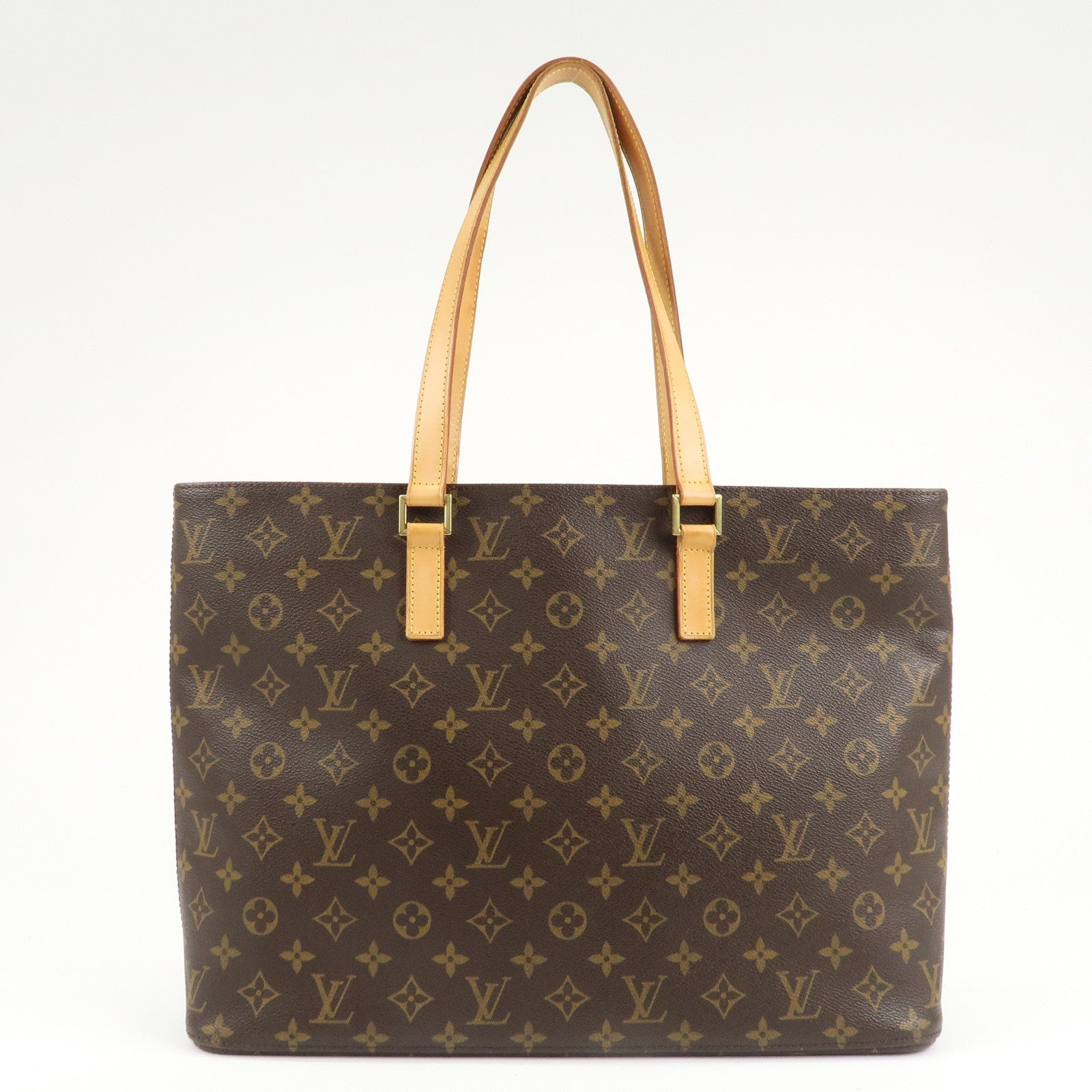 Louis Vuitton Monogram Luco Tote Bag Hand Bag Brown M51155 Used