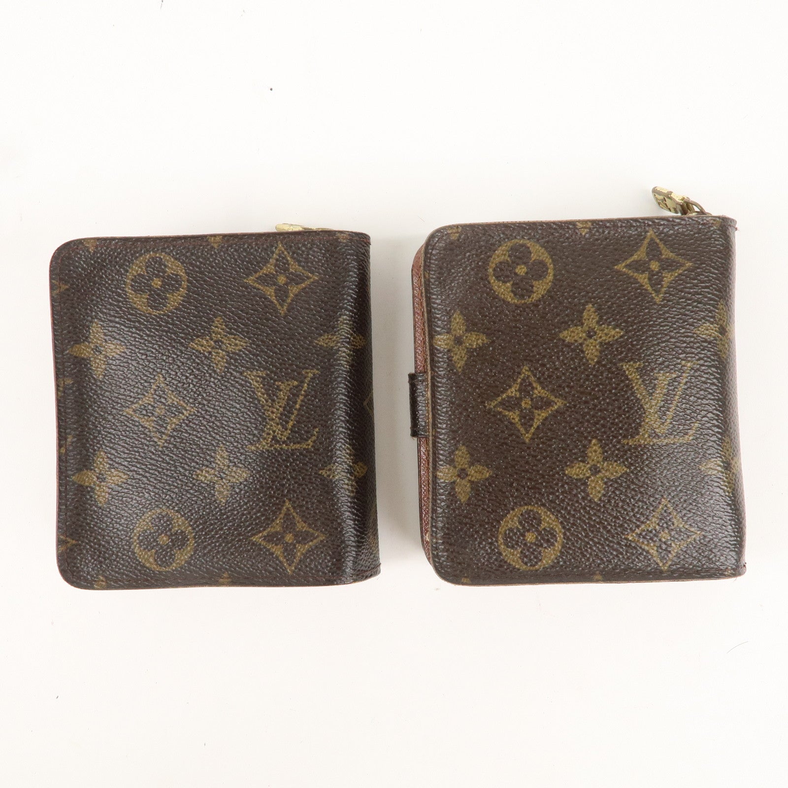 Louis Vuitton Monogram Set Of 2 Compact Zip Small Wallet M61667