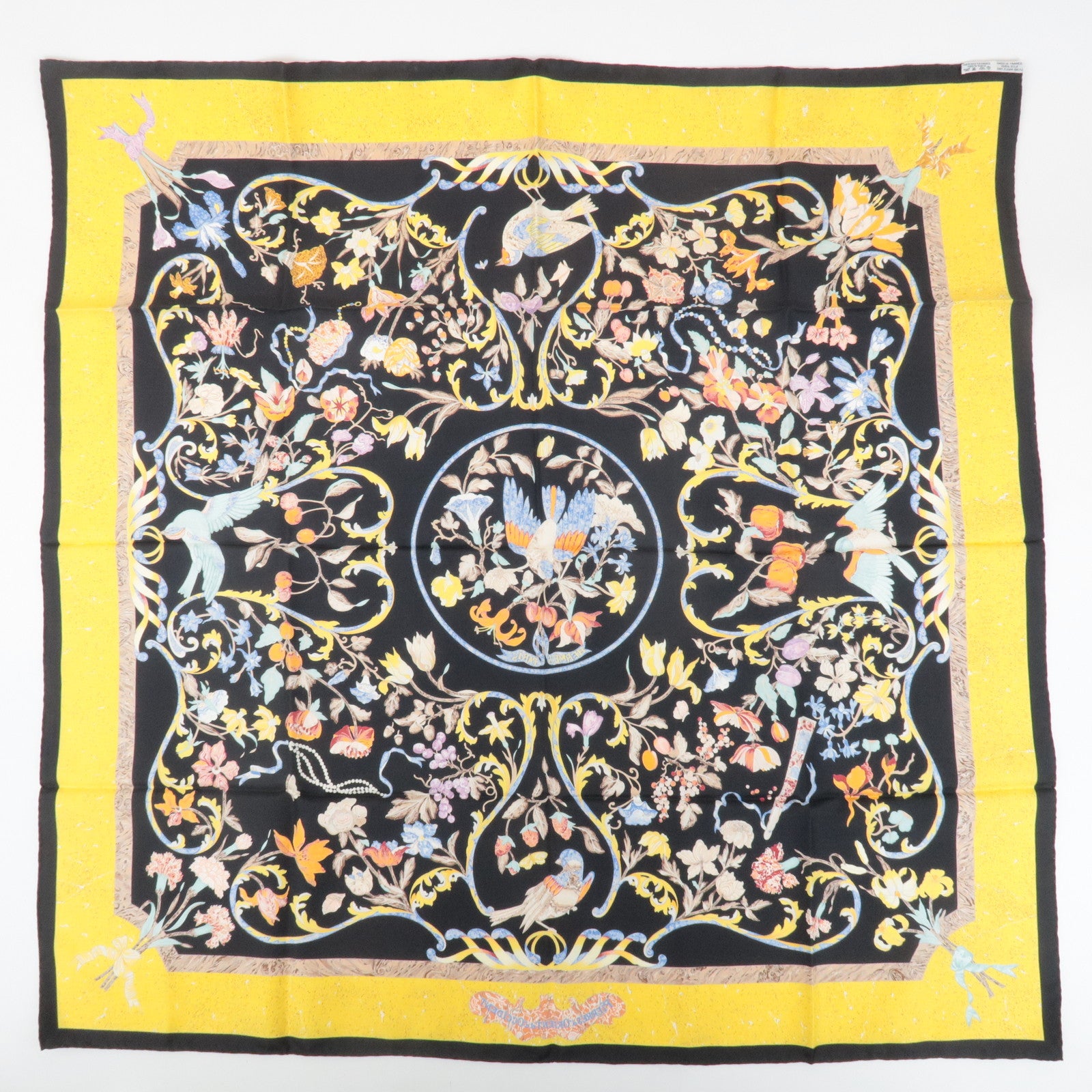 HERMES Carre 90 Silk 100% Scarf PIERRES D ORIENT ET D OCCIDENT Used