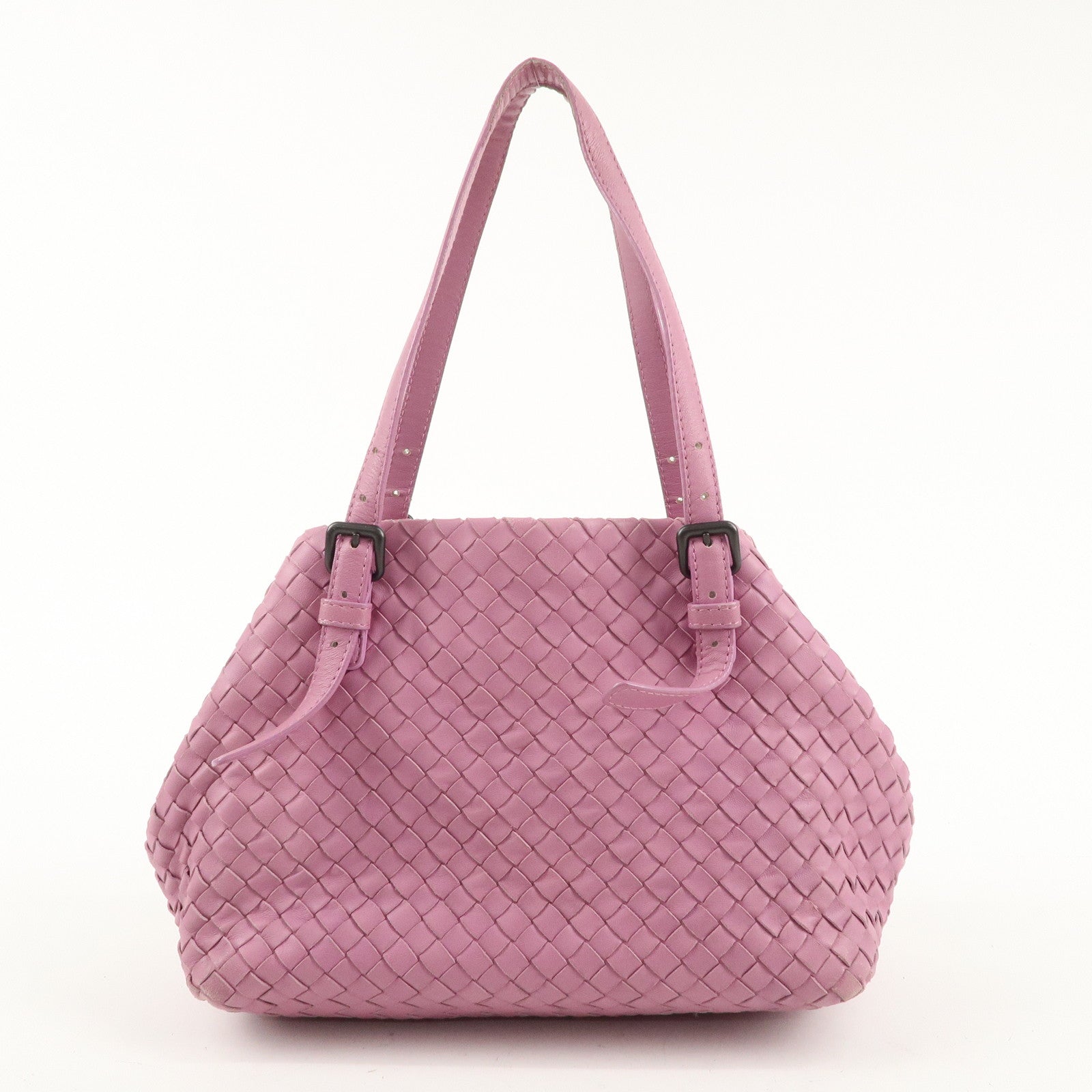 BOTTEGA VENETA Intrecciato Leather Mini Cesta Tote Bag Pink 481709