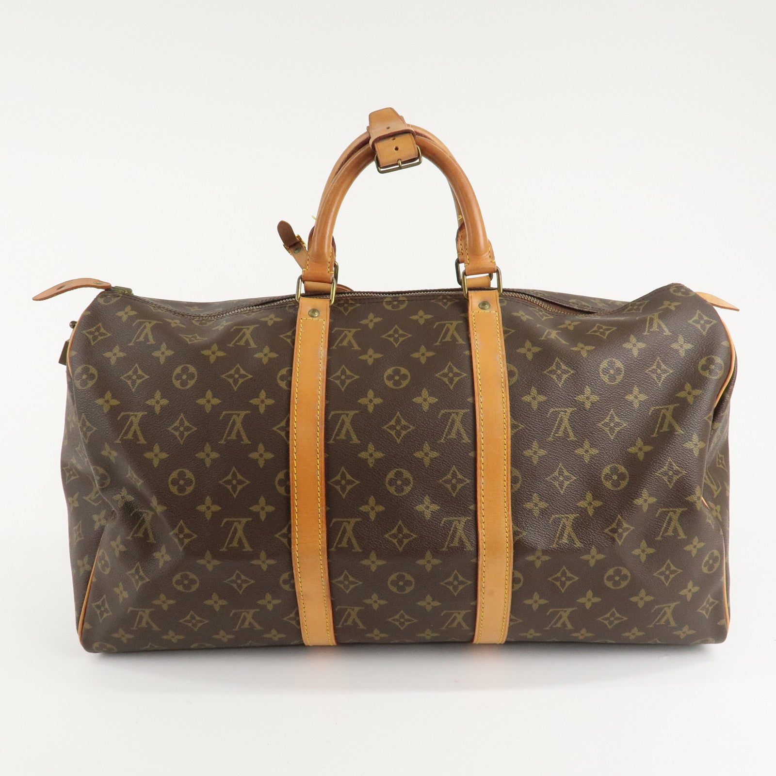 Louis Vuitton Monogram Keep All 50 Bag Boston Bag Brown M41426 Used