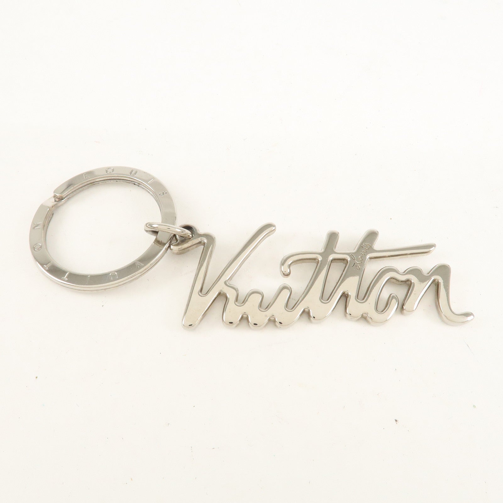 Louis Vuitton Porte Cles LV Autograph Key Chain Silver M68829