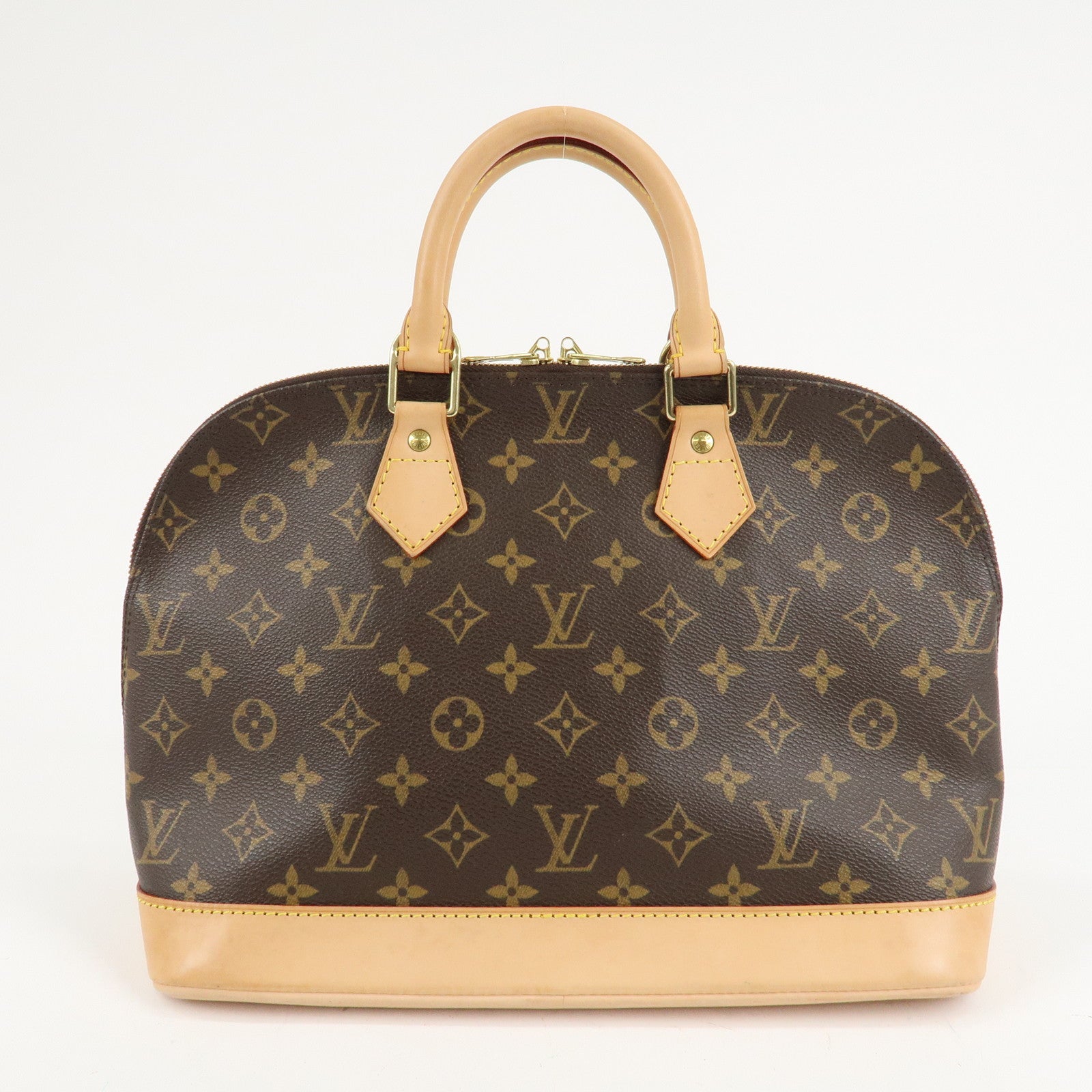 Louis Vuitton Monogram Alma Hand Bag Brown M51130 Used