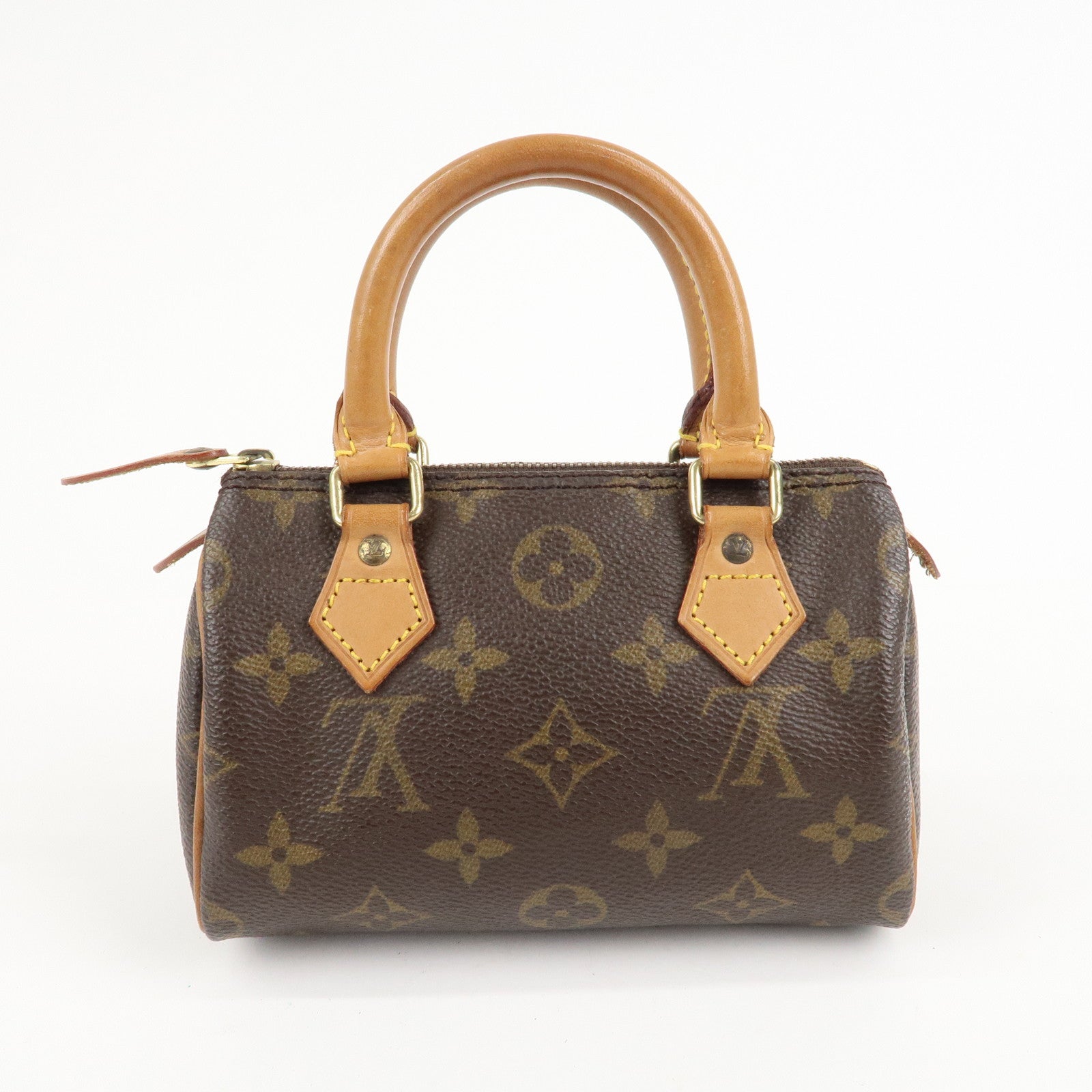 Louis Vuitton Monogram Mini Speedy Hand Bag Brown M41534