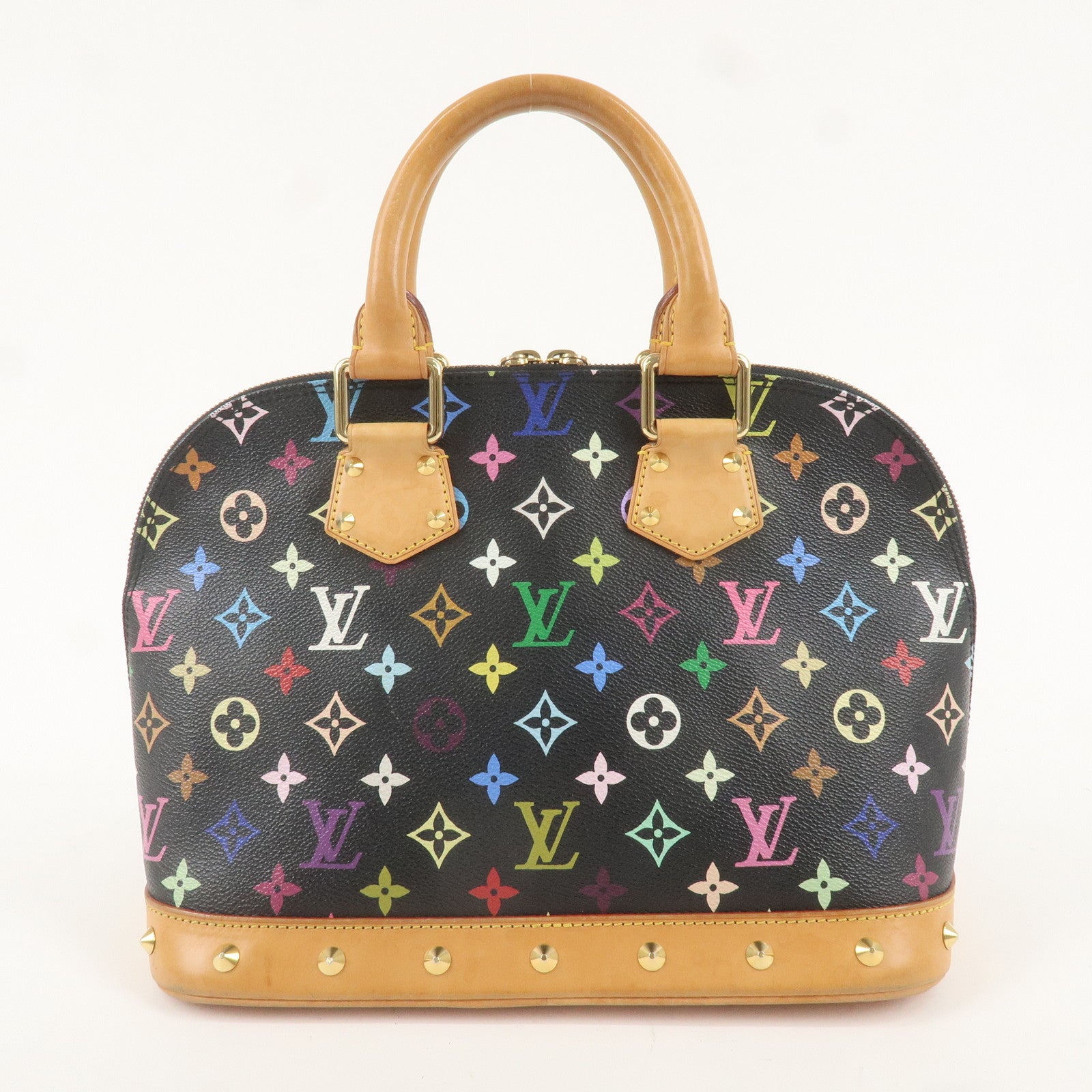 Louis Vuitton Monogram Multicolor Alma Hand Bag Noir M92646