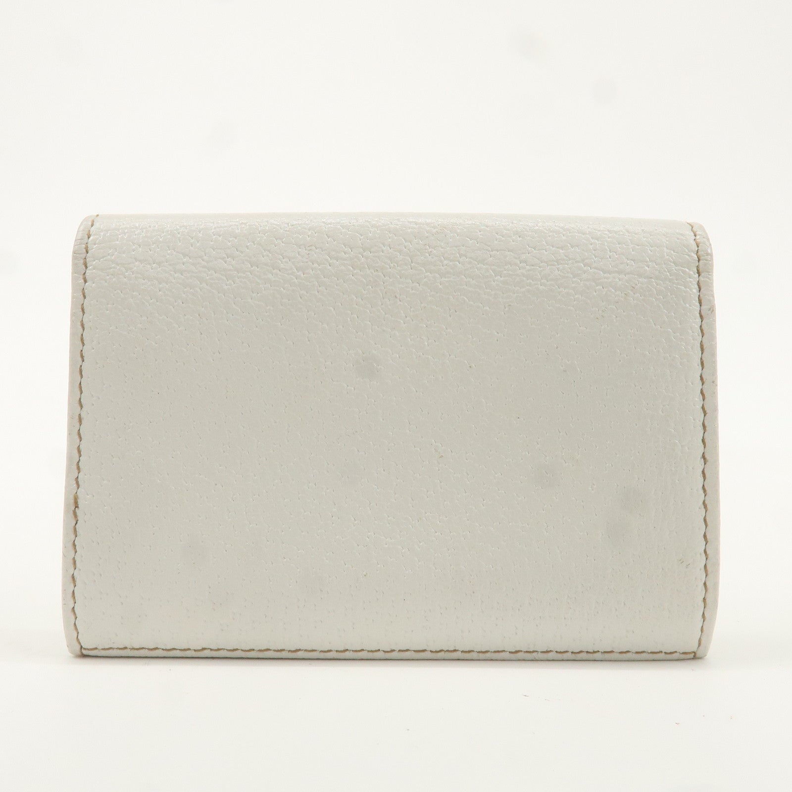 GUCCI Leather GG Canvas Card Case White 131858