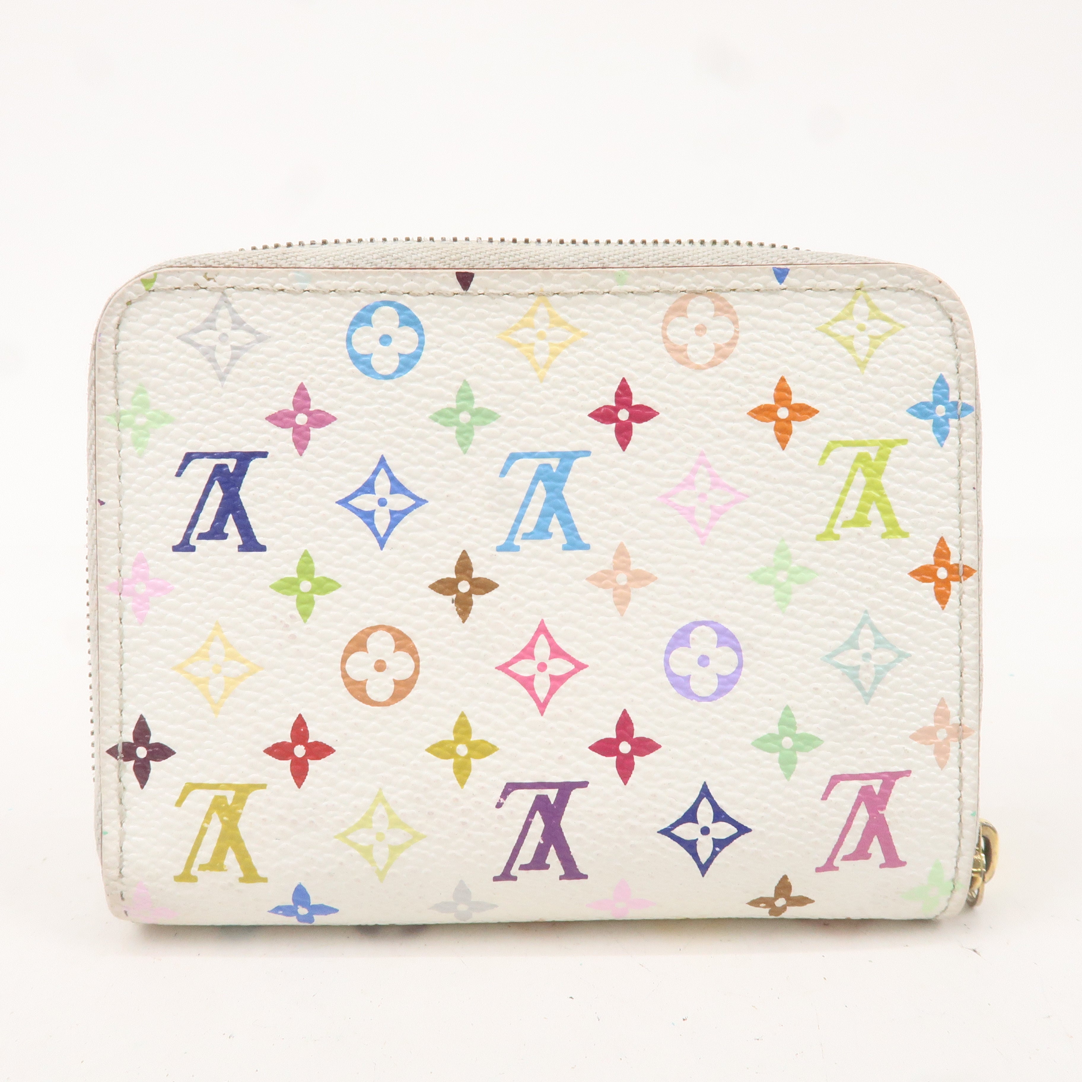 Louis Vuitton Monogram Multicolor Zippy Coin Purse Blanc M93741