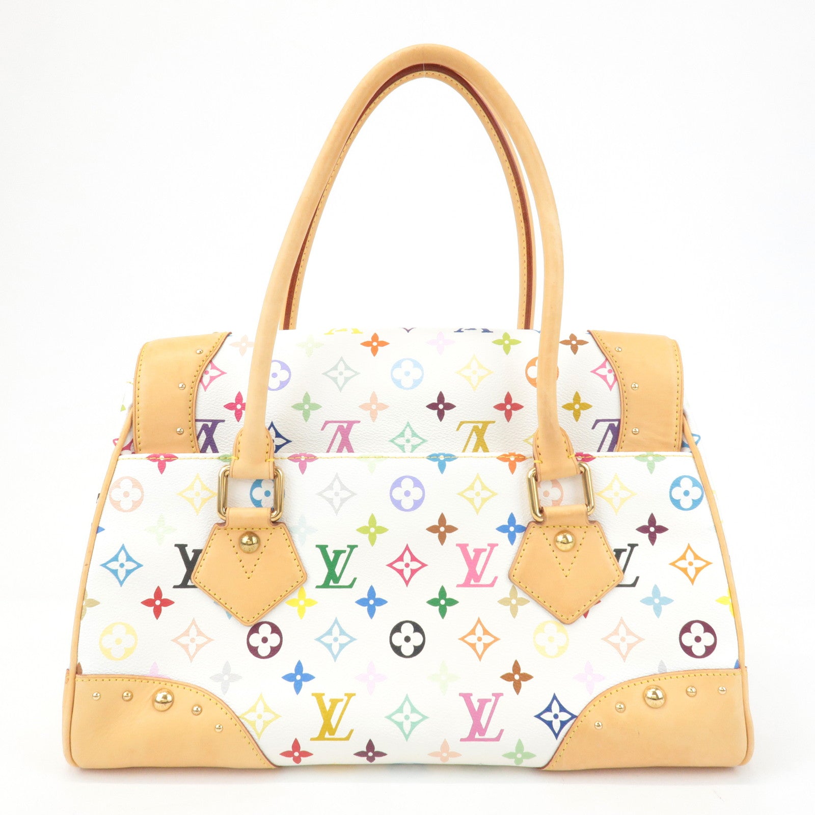 Louis Vuitton Monogram Multicolor Beverly GM Hand Bag Blanc M40201