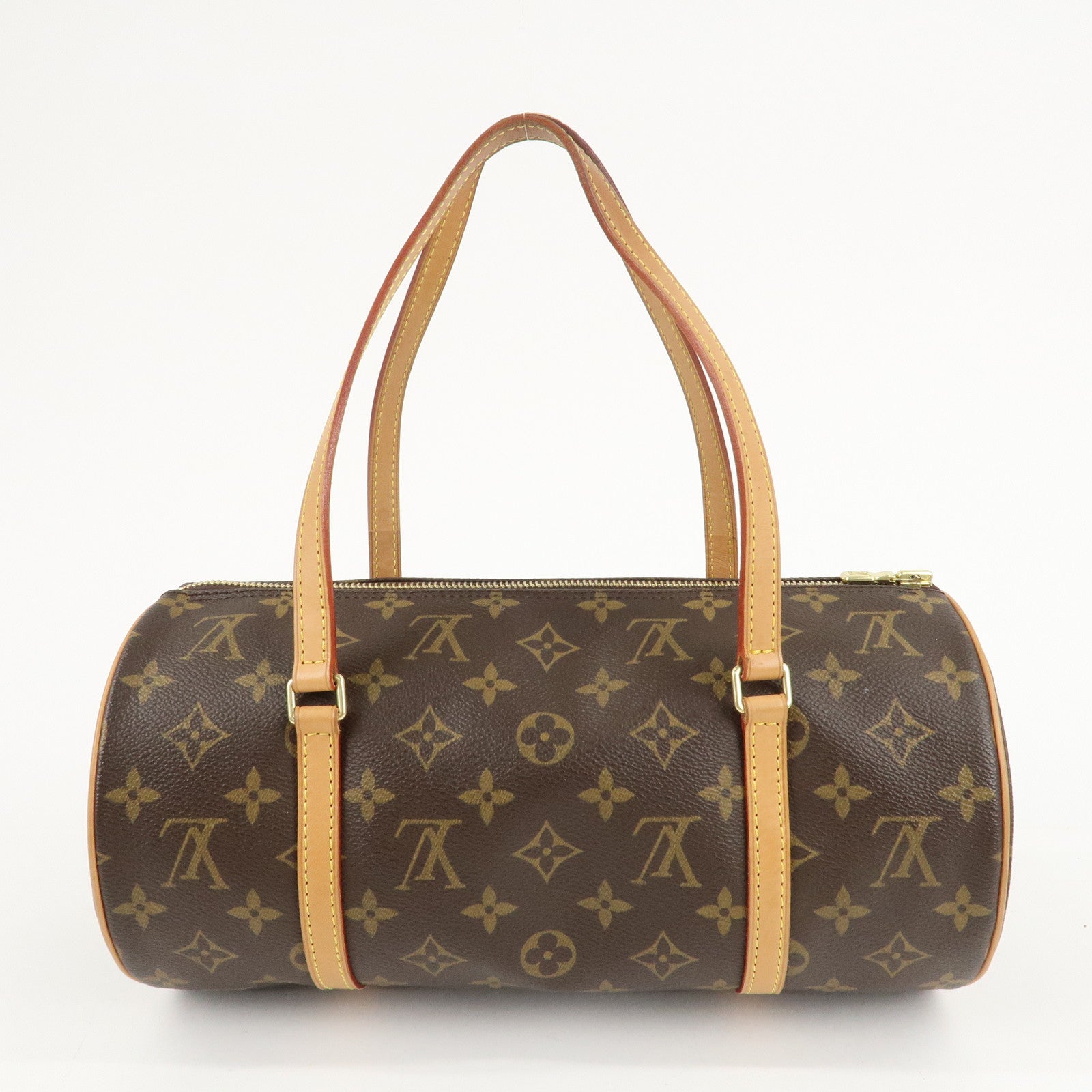 Louis Vuitton Monogram Papillon 30 Hand Bag New Style Brown M51385 Used