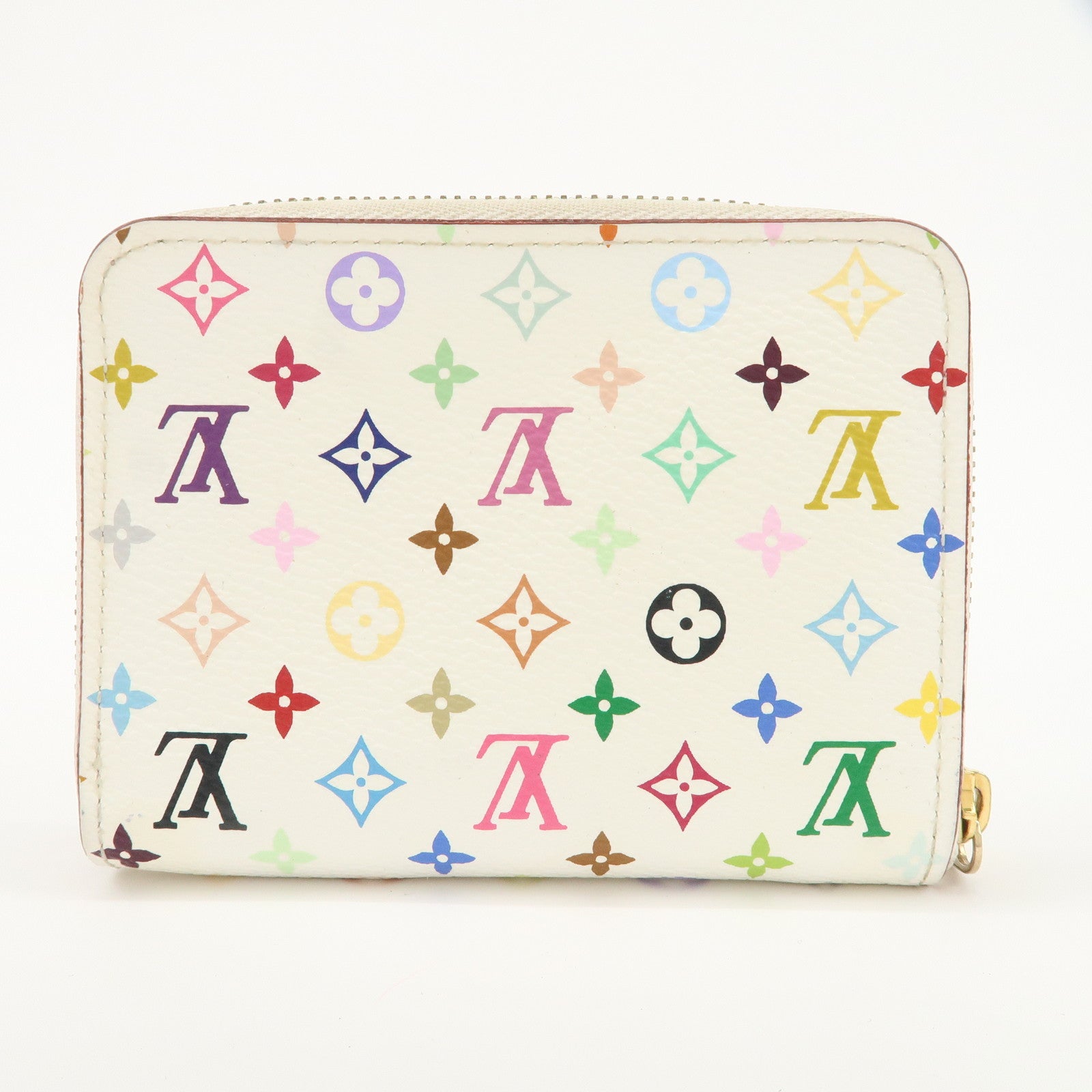 Louis Vuitton Monogram Multicolor Zippy Coin Purse Blanc M66548 Used