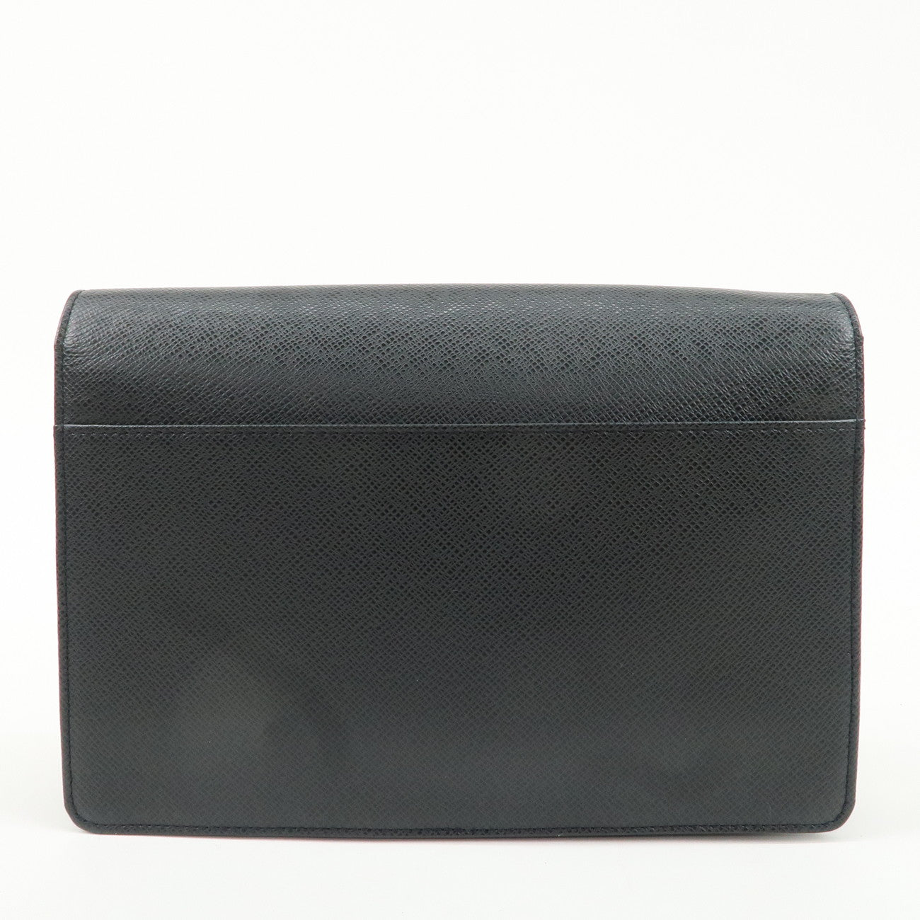 AuthenticLouis Vuitton Taiga Selenga Clutch Bag Ardoise Black M30782