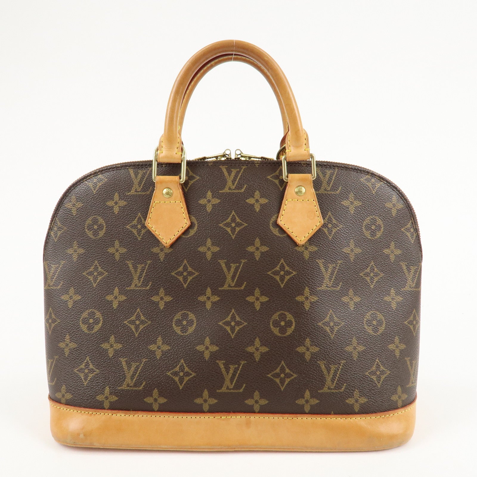 Louis Vuitton Monogram Alma Hand Bag Brown M51130 Used