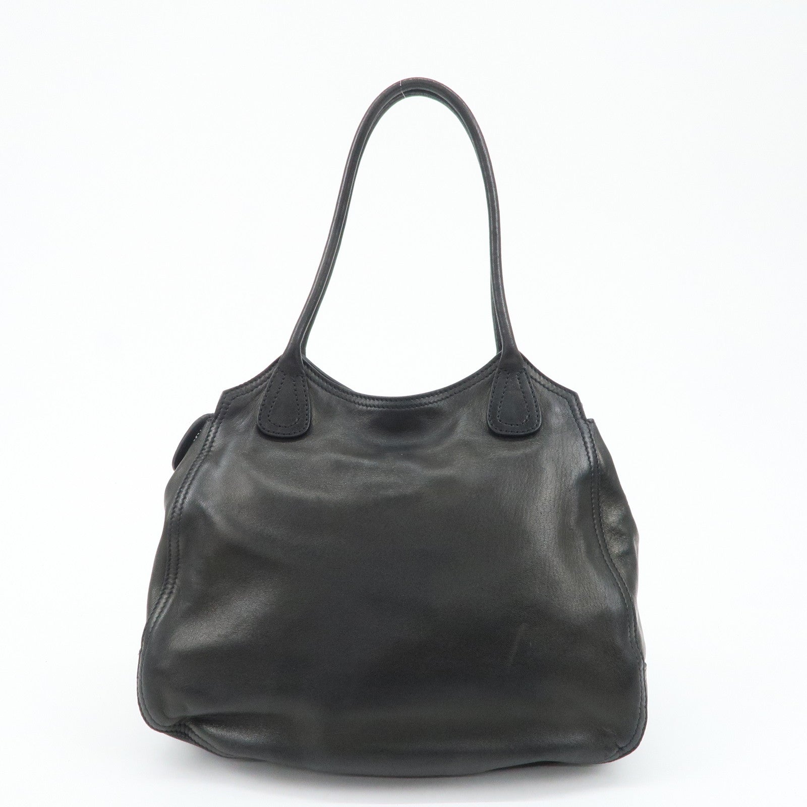 PRADA Leather Tote Bag Black