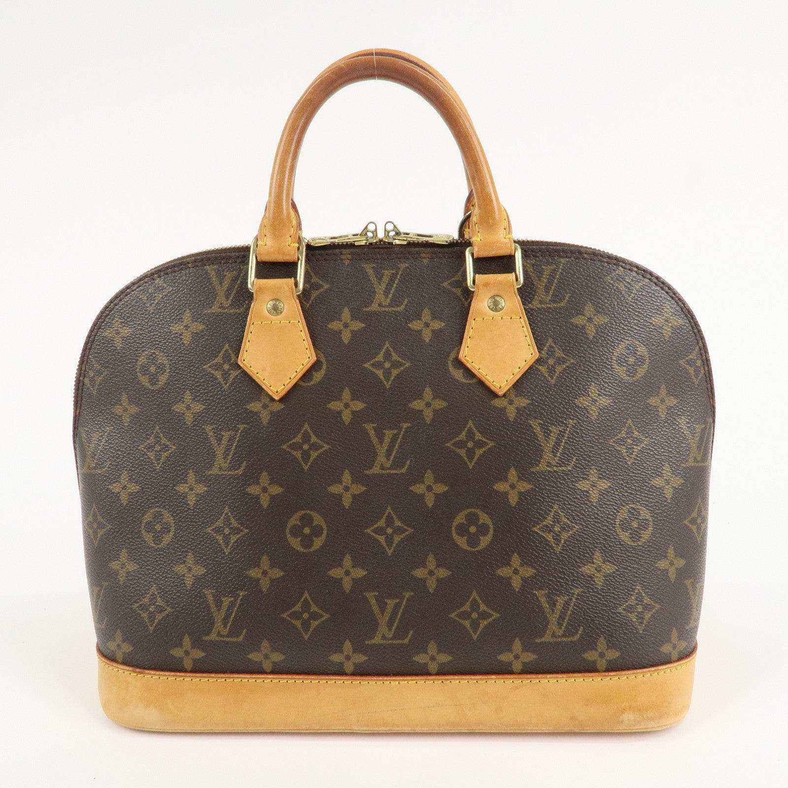 Louis Vuitton Monogram Alma Hand Bag Brown M51130 Used