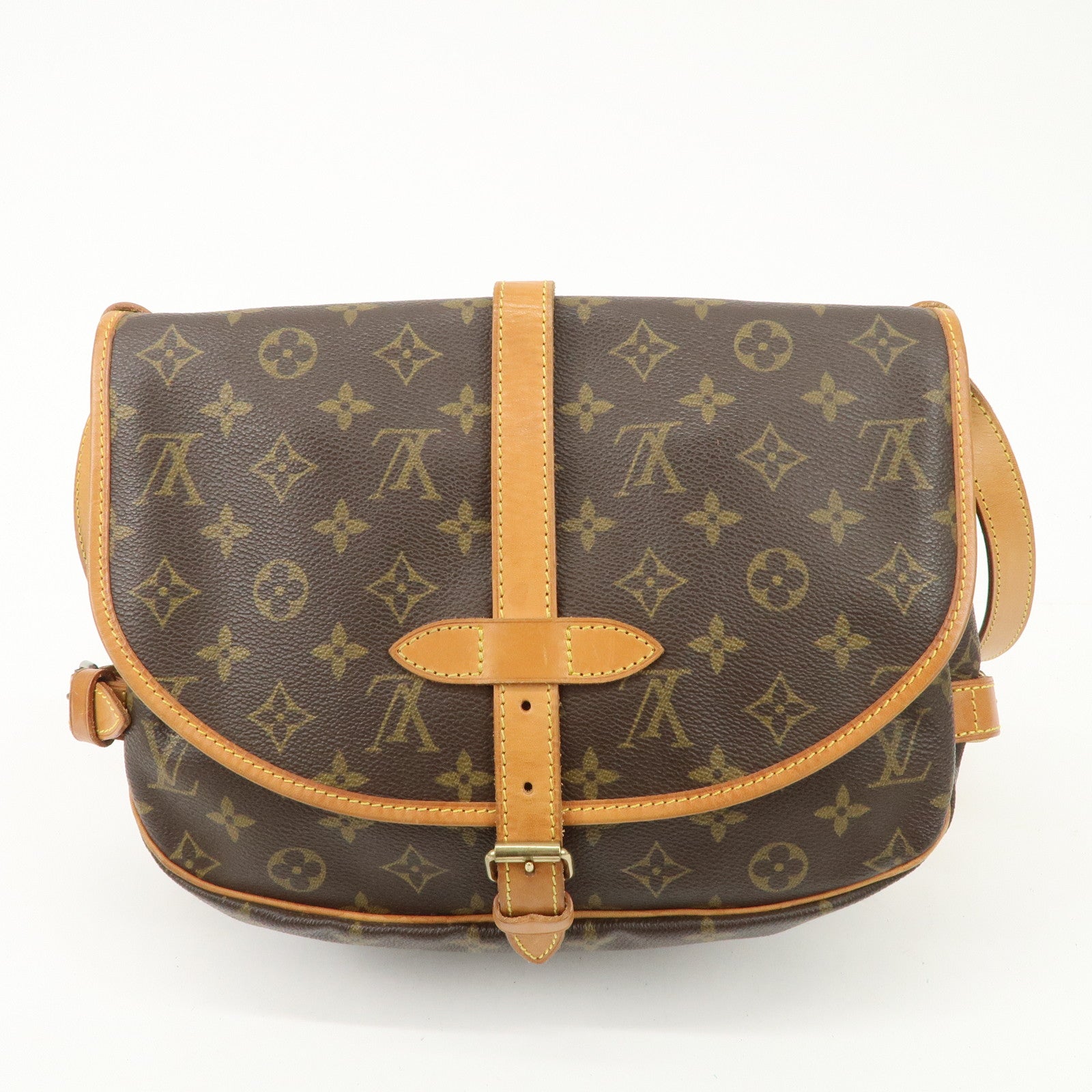 Louis Vuitton Monogram Saumur 30 Shoulder Bag Brown M42256 Used