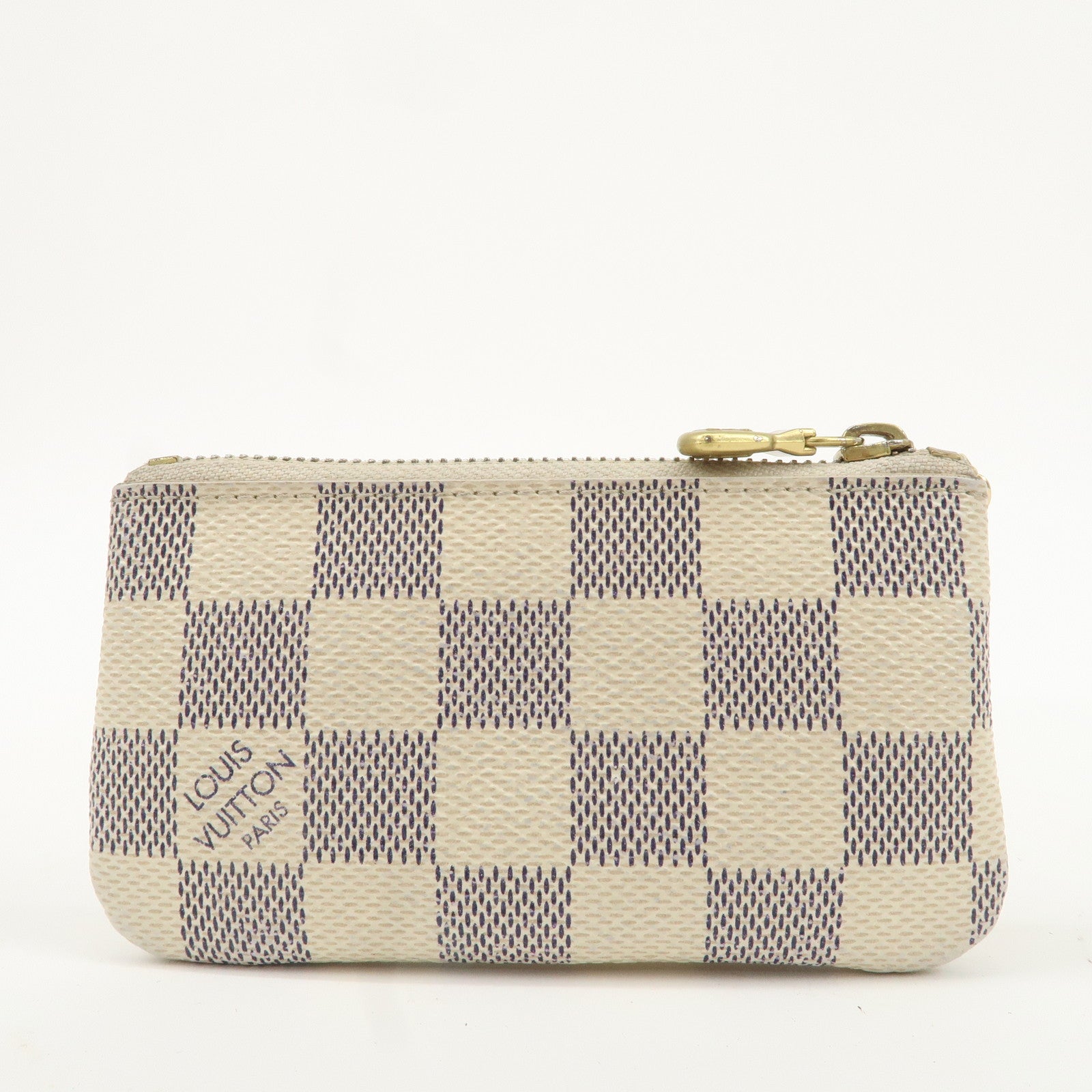 Louis Vuitton Damier Azur Pochette Cles Coin Case N62659 Used