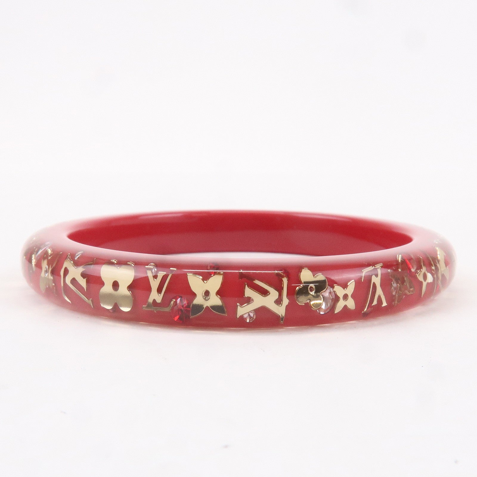 Louis Vuitton Bracelet Inclusion Bangle Red Gold M65017