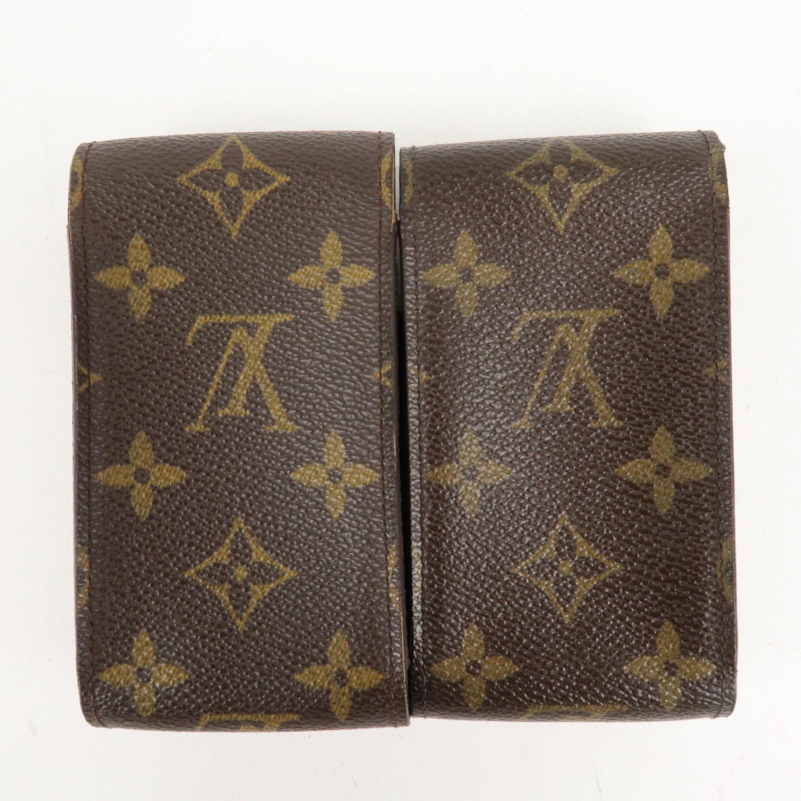 Louis Vuitton Set of 2  Monogram Etuy Cigarette Case M63024 M63025 Used