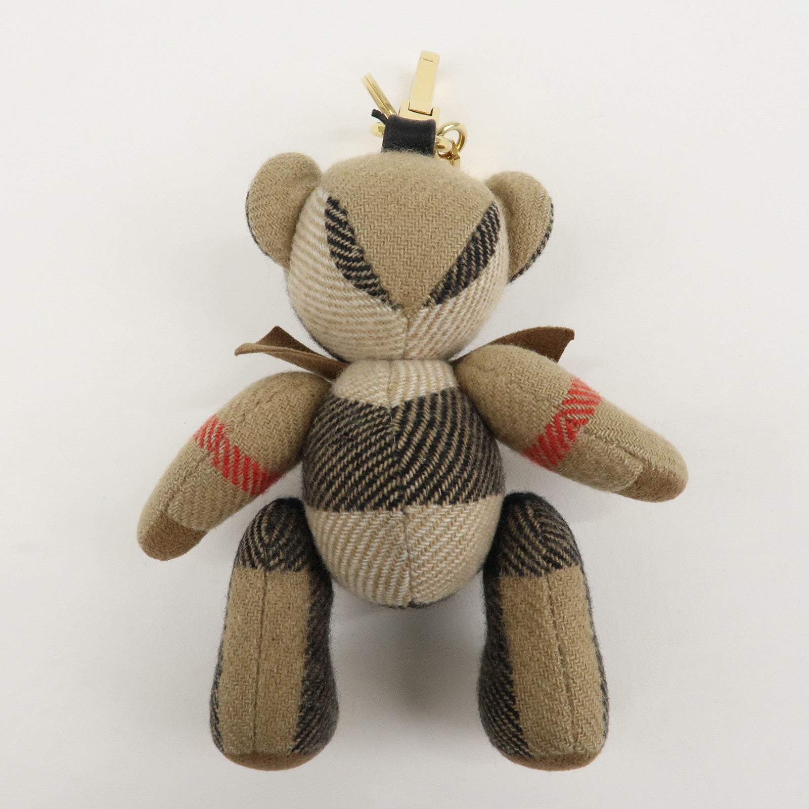 BURBERRY Thomas Bear Bag Charm Key Chain Cashmere Beige Brown