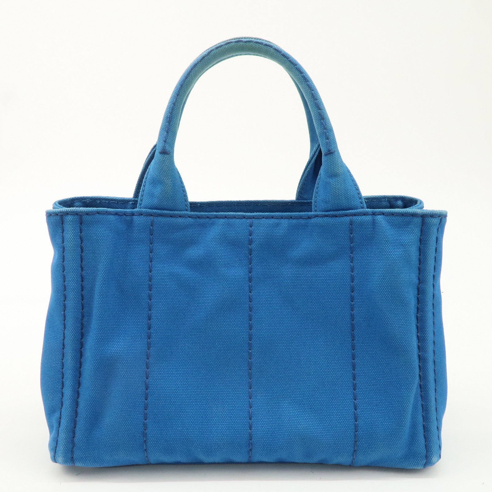 PRADA Canapa Mini Canvas 2Way Bag Tote Bag Blue 1BG439