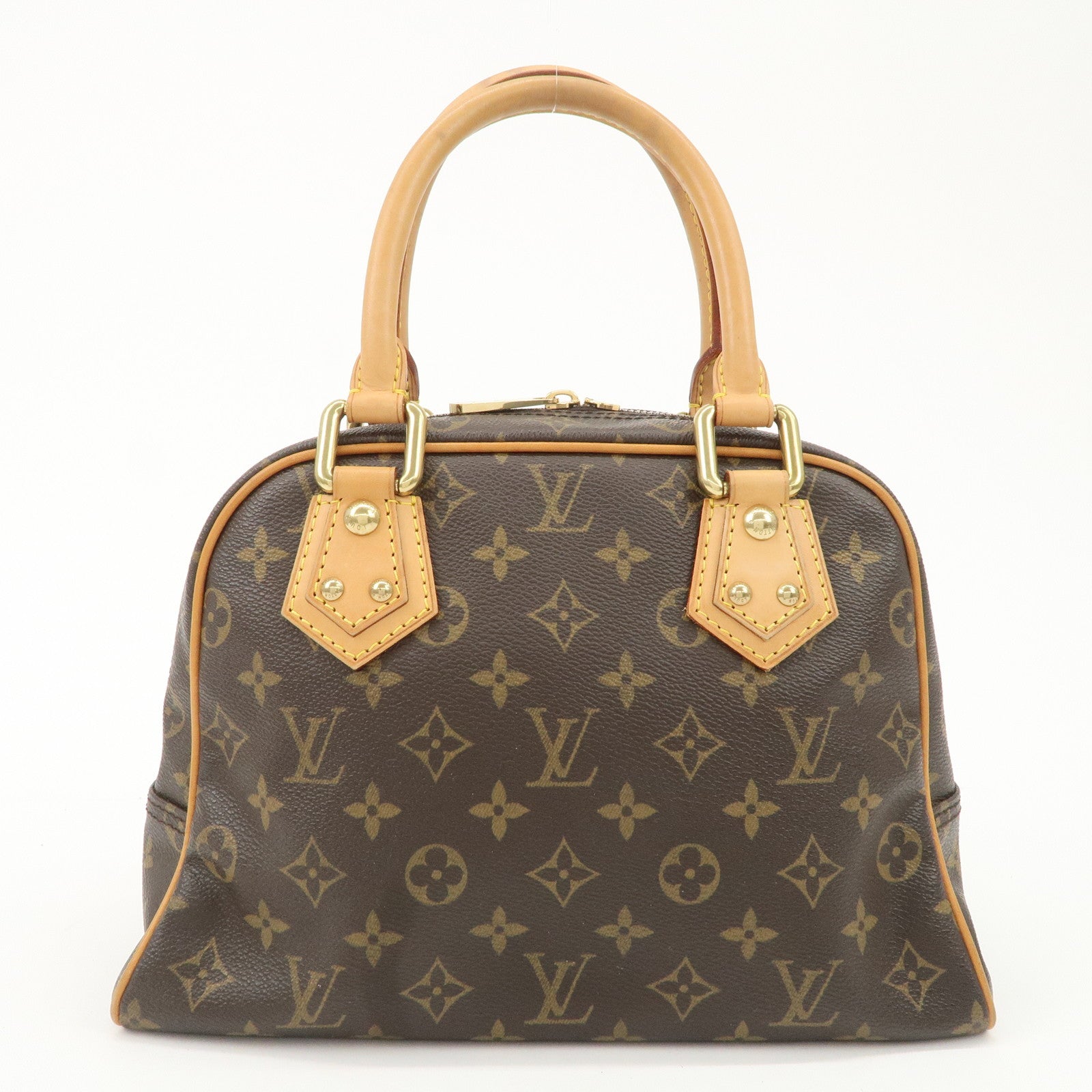 Louis Vuitton Monogram Manhattan PM Hand Bag Brown M40026 Used