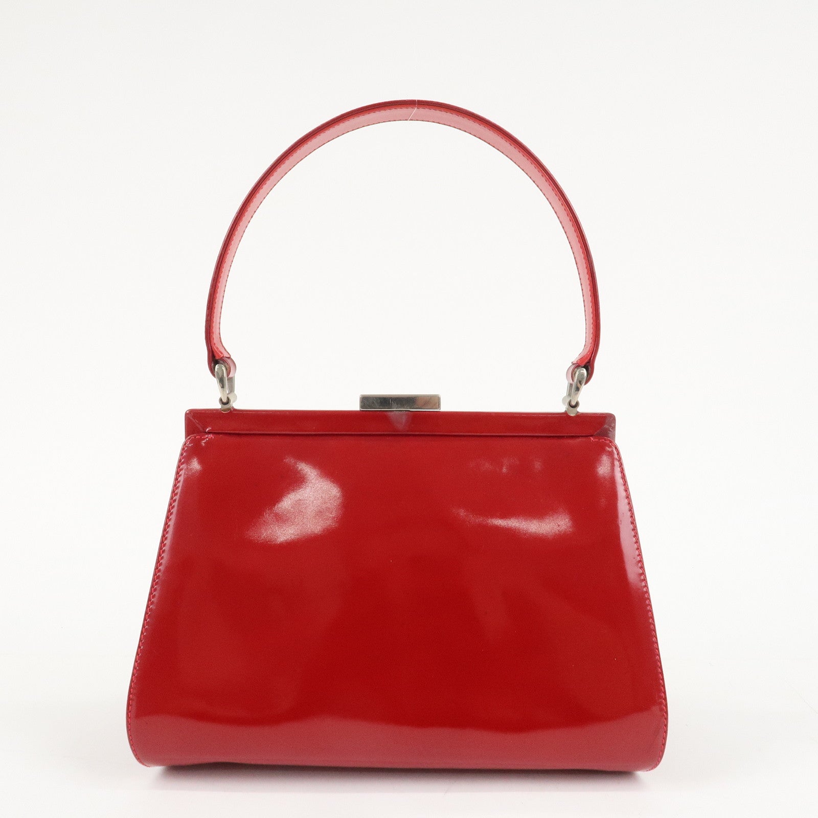 GUCCI Patent Leather Shoulder Bag Hand Bag Red 000 781 0301 Used