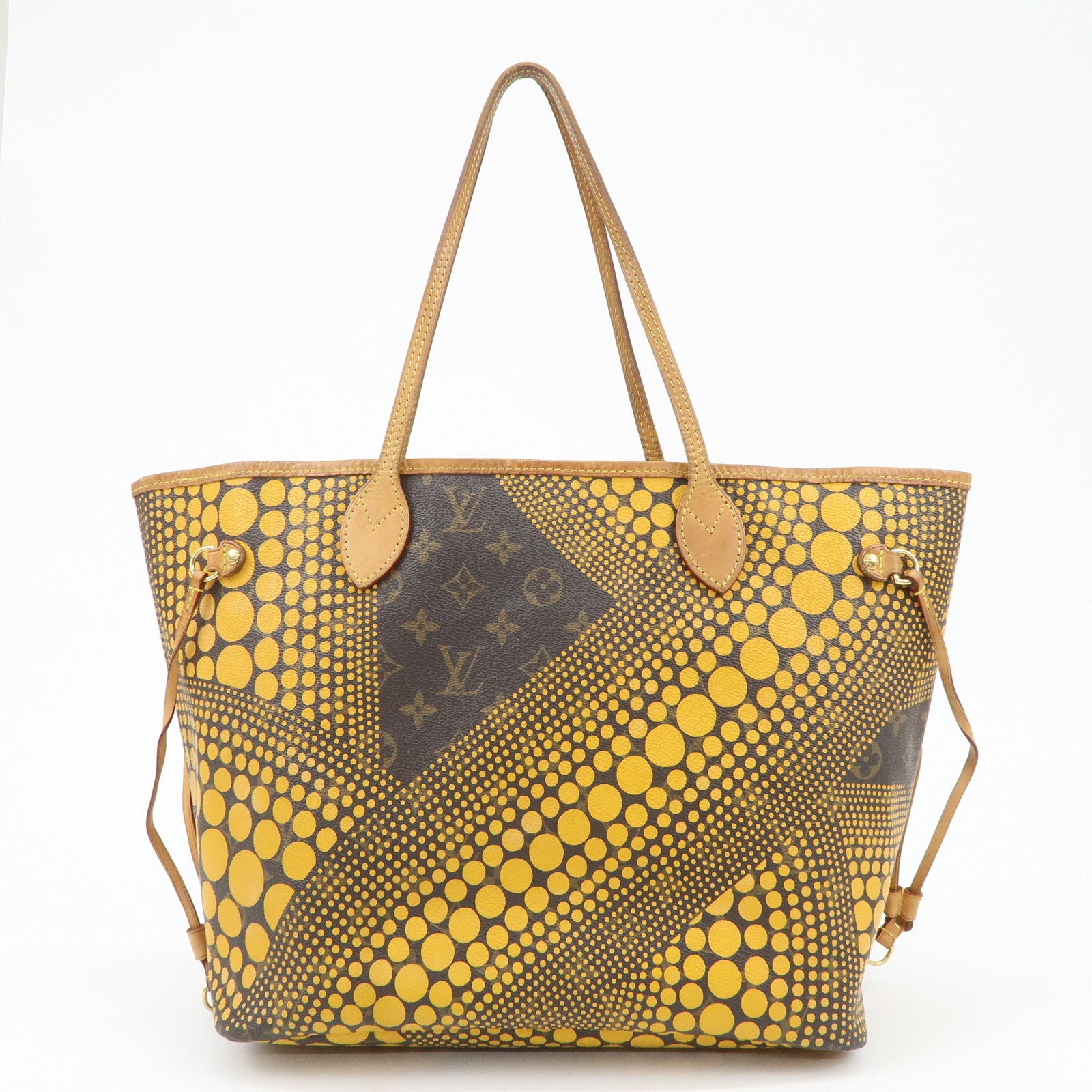 Louis Vuitton Yellow Pumpkin Dots Yayoi Kusama Neverfull MM M40685 Used