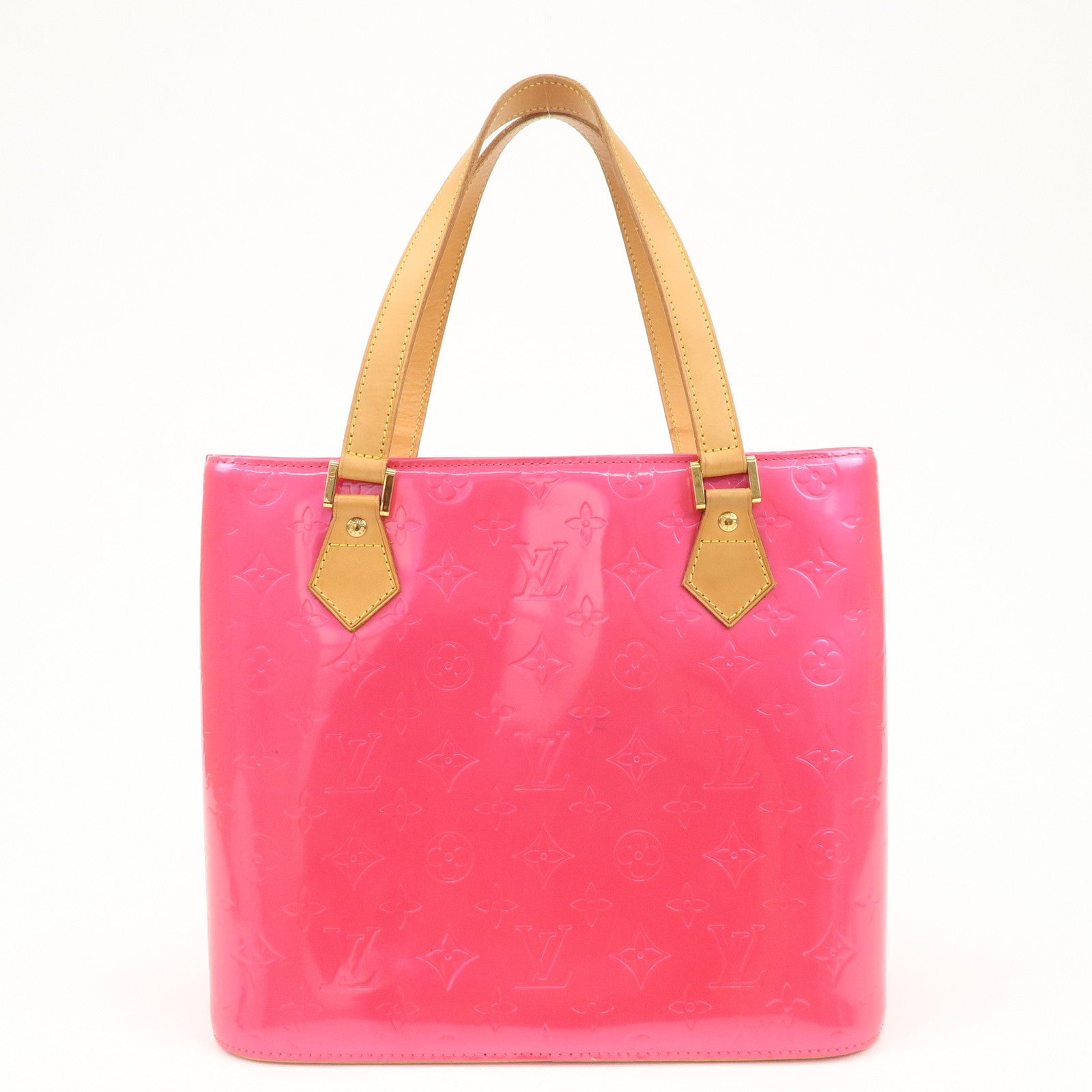 Louis Vuitton Monogram Vernis Houston Tote Bag Fuchsia Pink M91219 Used