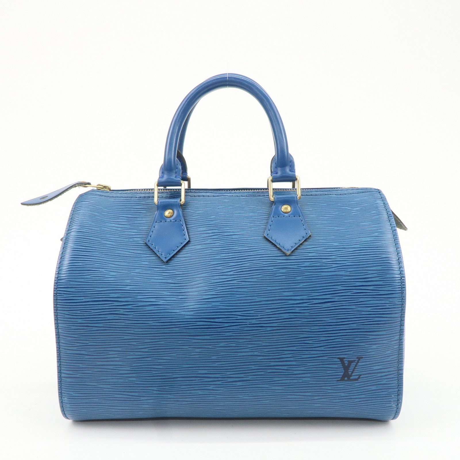 Louis Vuitton Epi Speedy 30 Hand Bag Boston Bag Blue M43005 Used