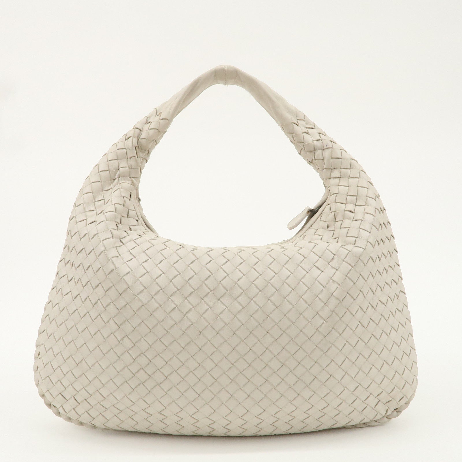 BOTTEGA VENETA Intrecciato Hobo Leather Shoulder White 115653