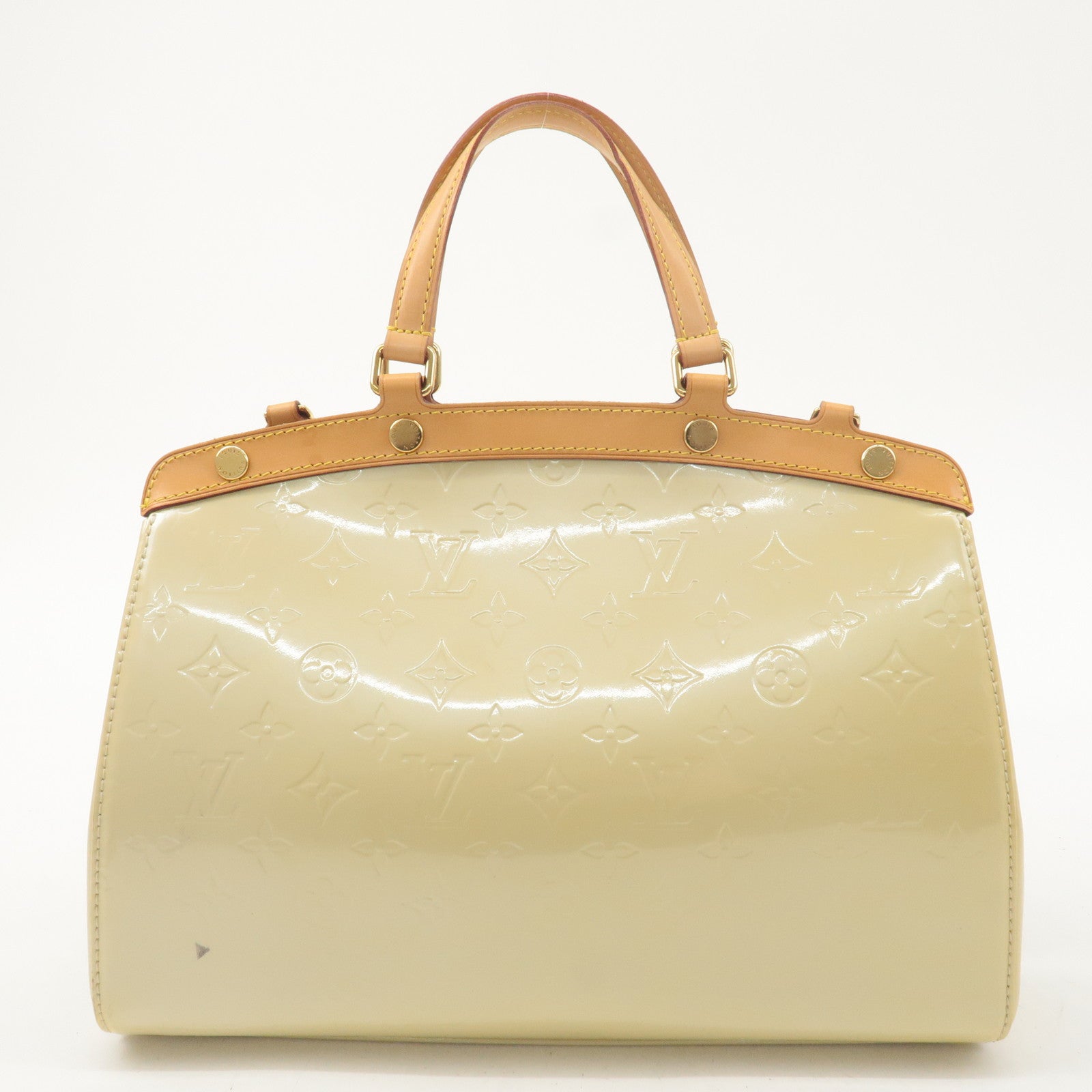 Louis Vuitton Vernis Brea MM 2Way Hand Bag Blanc Corail M91456