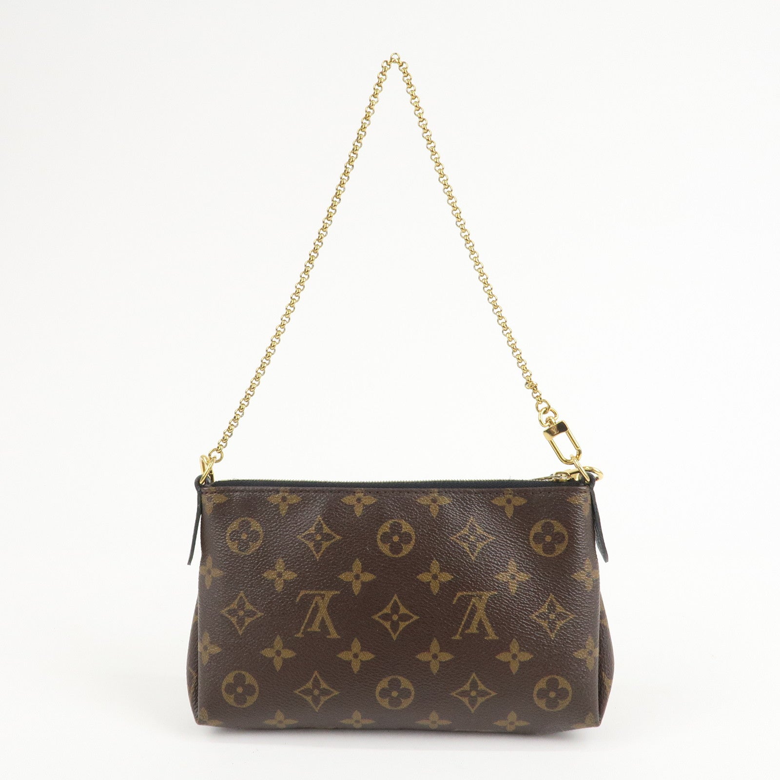 Louis Vuitton Monogram Pallas Clutch 2 Way Bag Noir M41639 Used