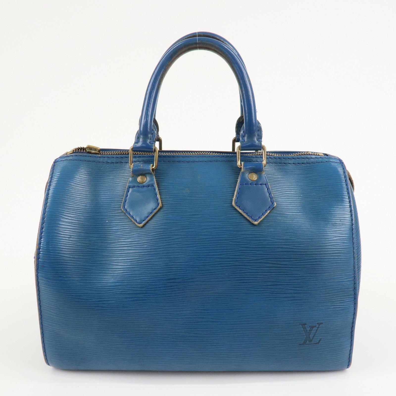 Louis Vuitton Epi Speedy 25 Hand Boston Bag Blue M43015 Used