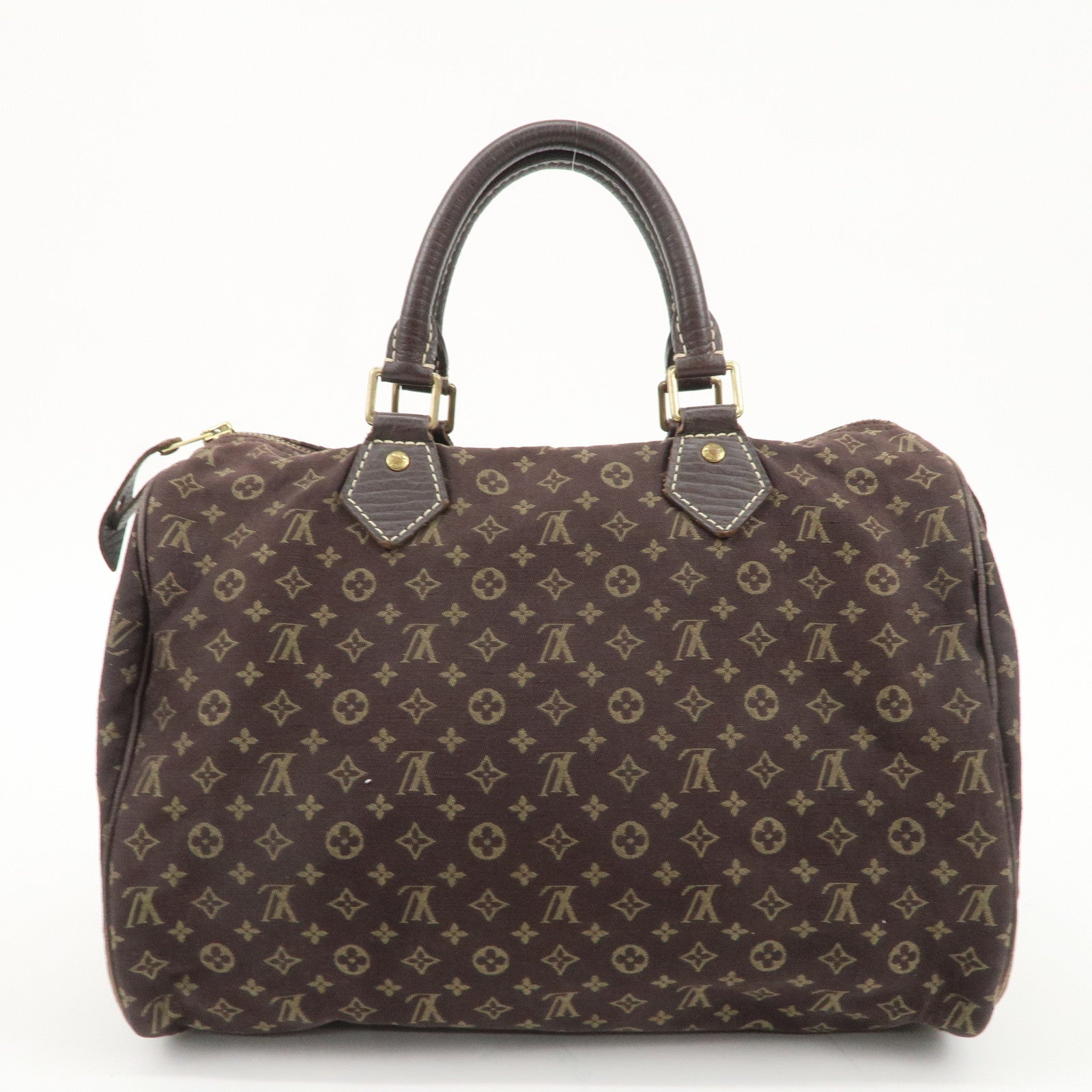 Louis Vuitton Monogram Mini Lin Speedy 30 Boston Bag Ebene M95224 Used