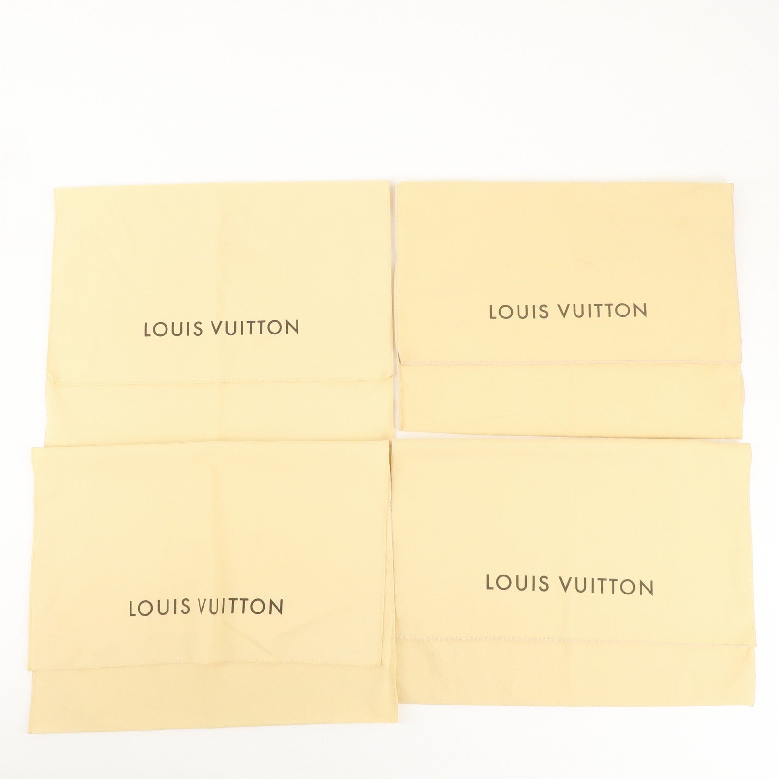 Louis Vuitton Set of 12 Storage Bag Dust Bag Flap Type Beige