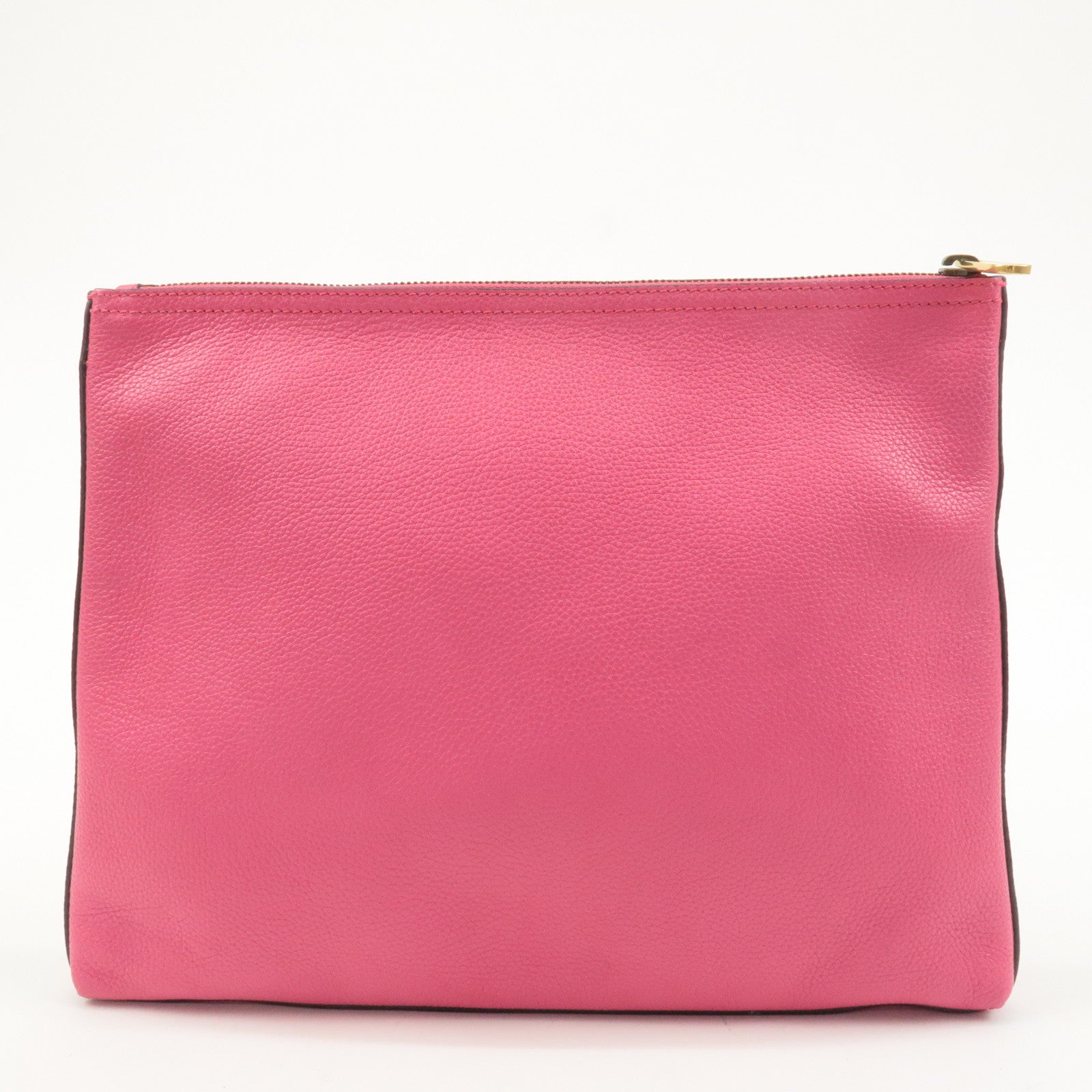 GUCCI Leather Logo Clutch Bag Pink 500981