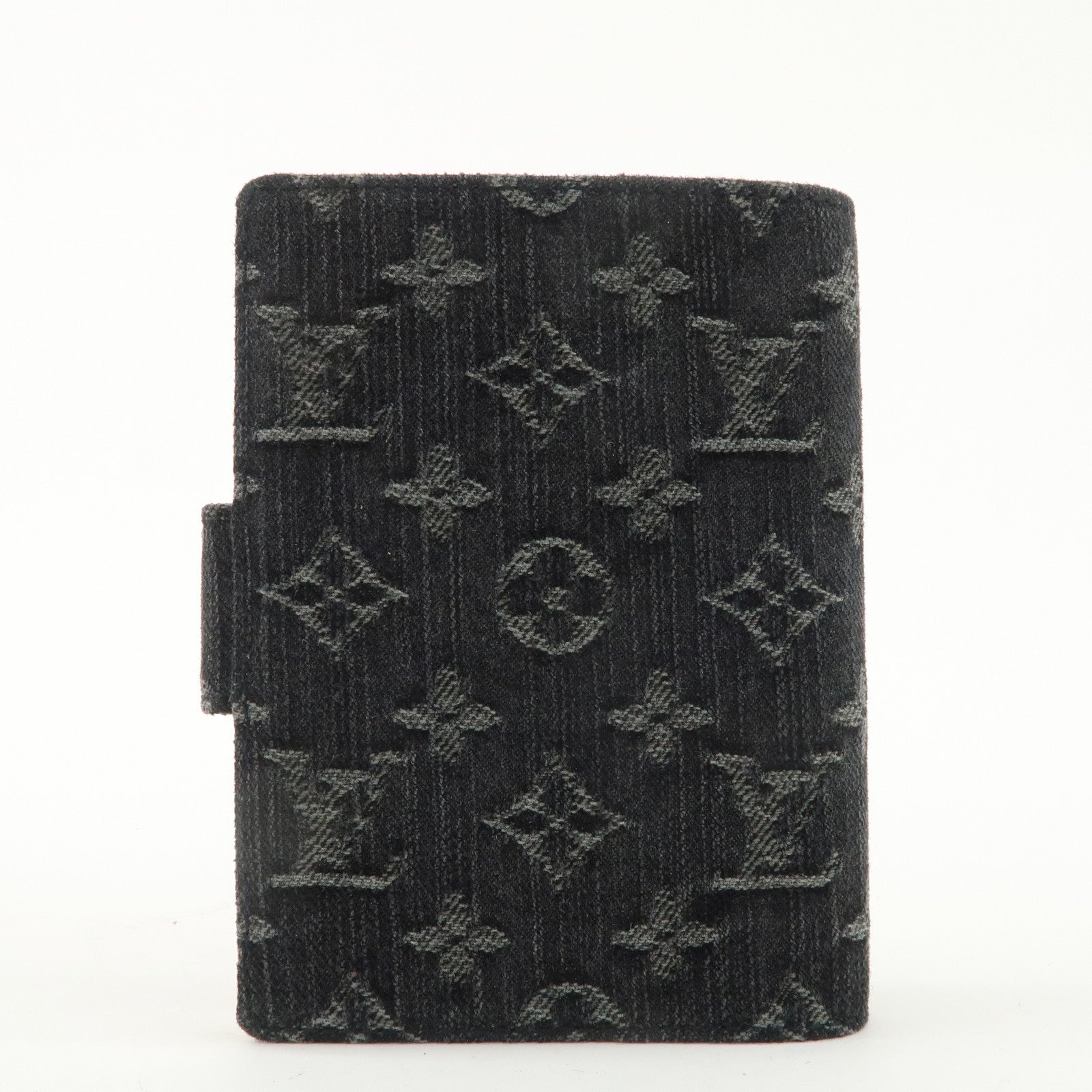 Authc Louis Vuitton Monogram Denim Agenda PM Planner Cover Noir R21038