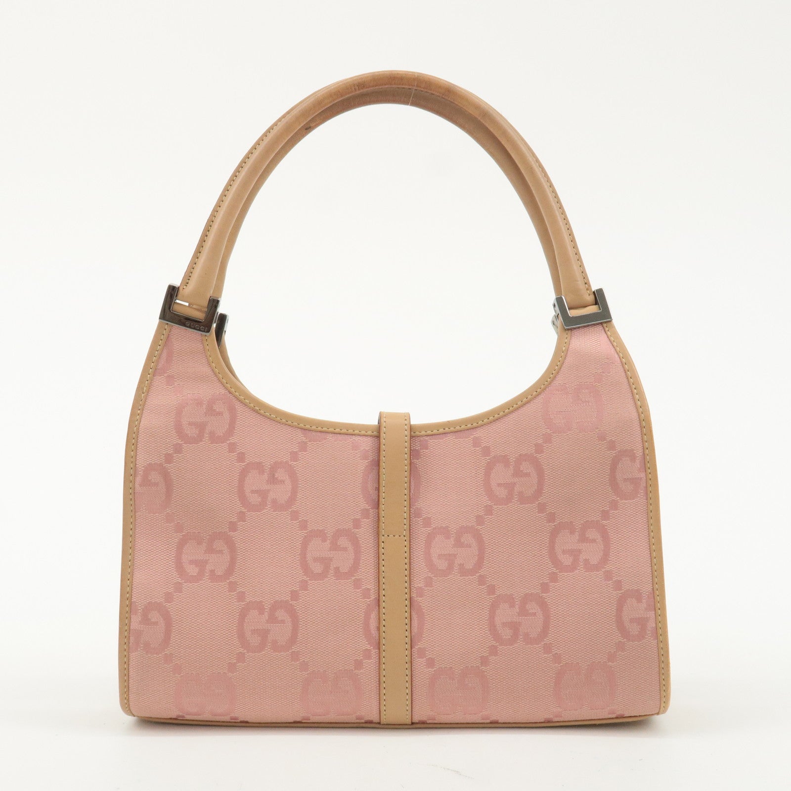 GUCCI Jackie Jumbo GG Canvas Leather Shoulder Bag 002.1068