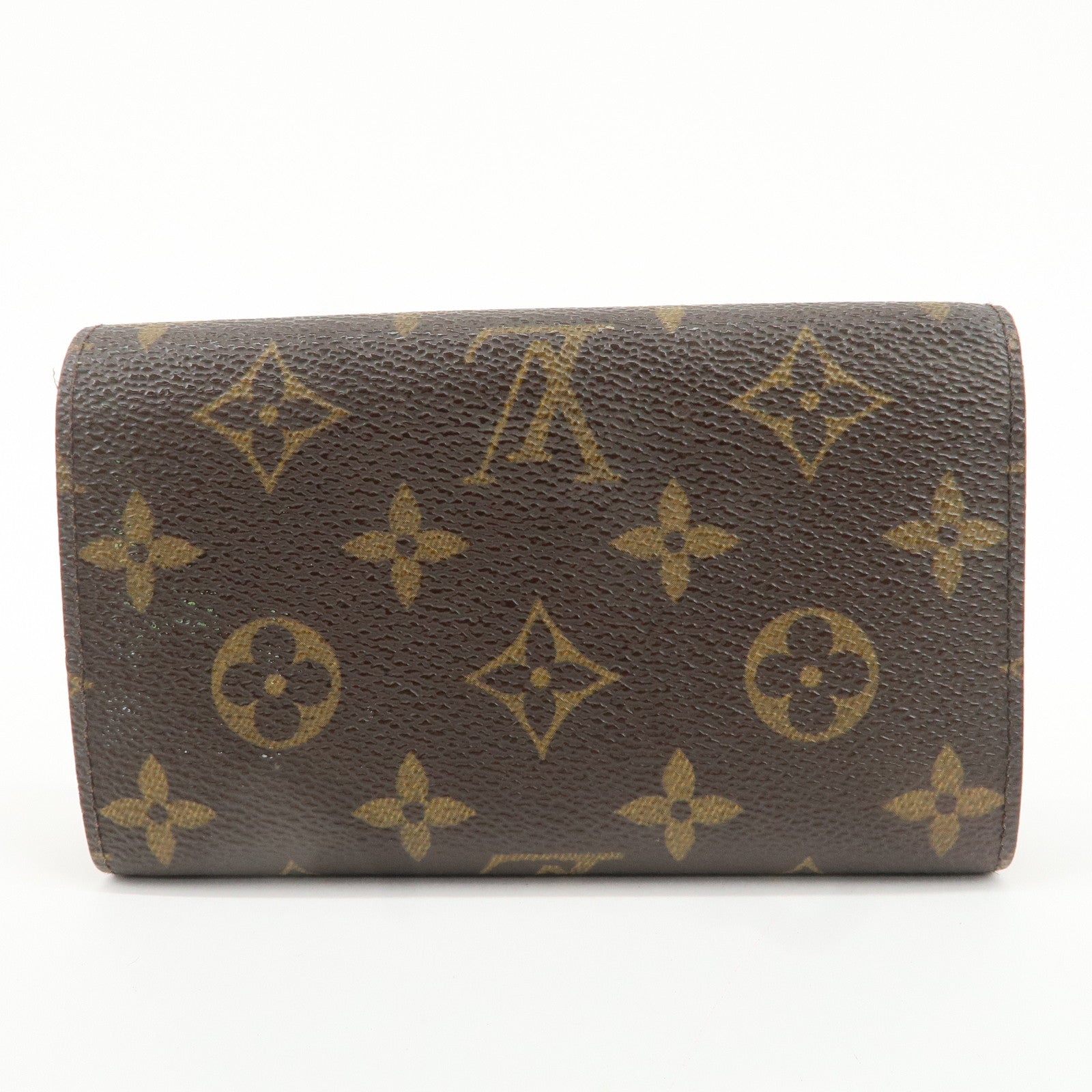 Louis Vuitton Monogram Porte Monnaie Billets Tresor Wallet M61730 Used