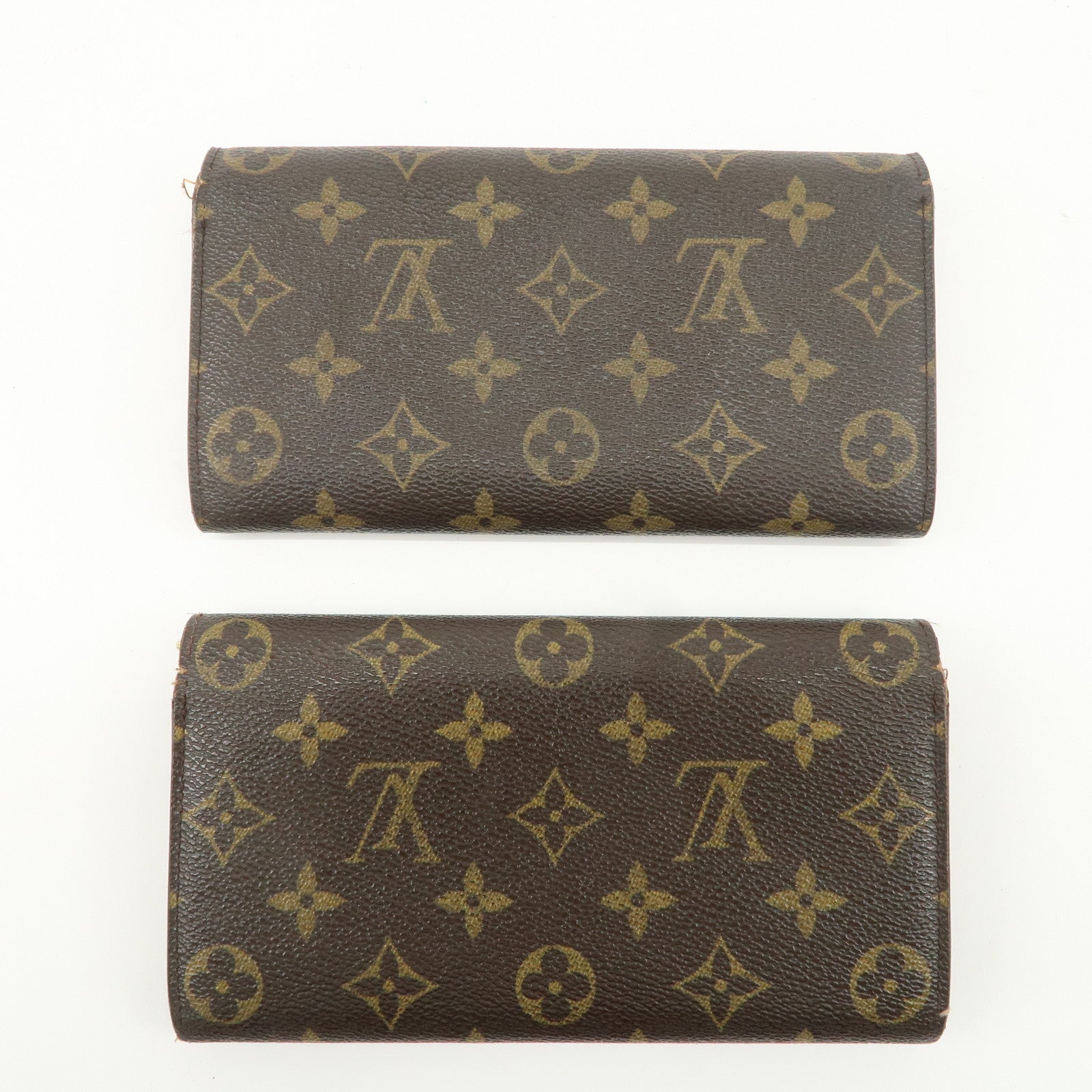 Louis Vuitton Set of 2 Monogram Long Wallet Brown M61725 Used