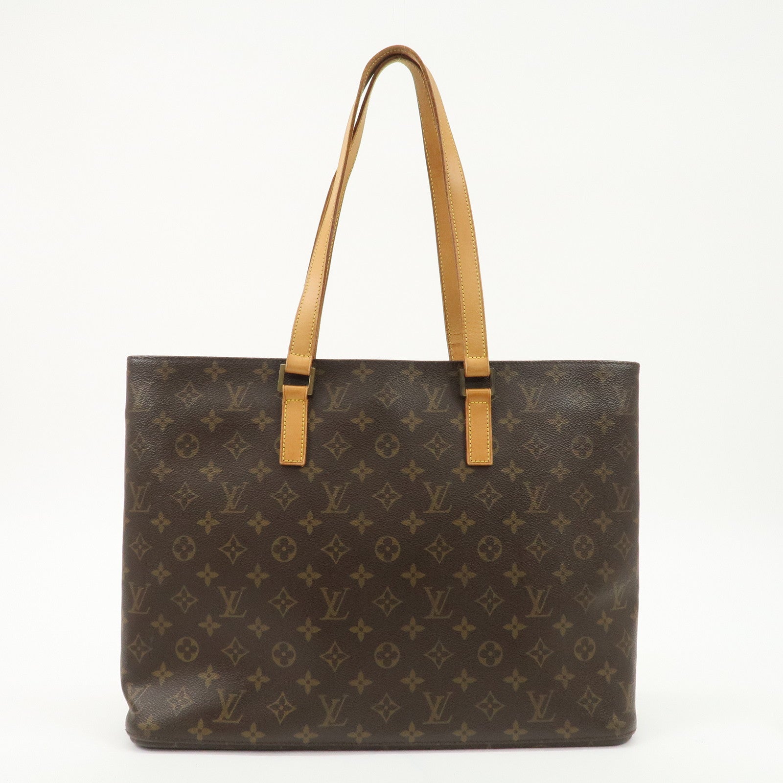 Louis Vuitton Monogram Luco Tote Bag Hand Bag Brown M51155 Used