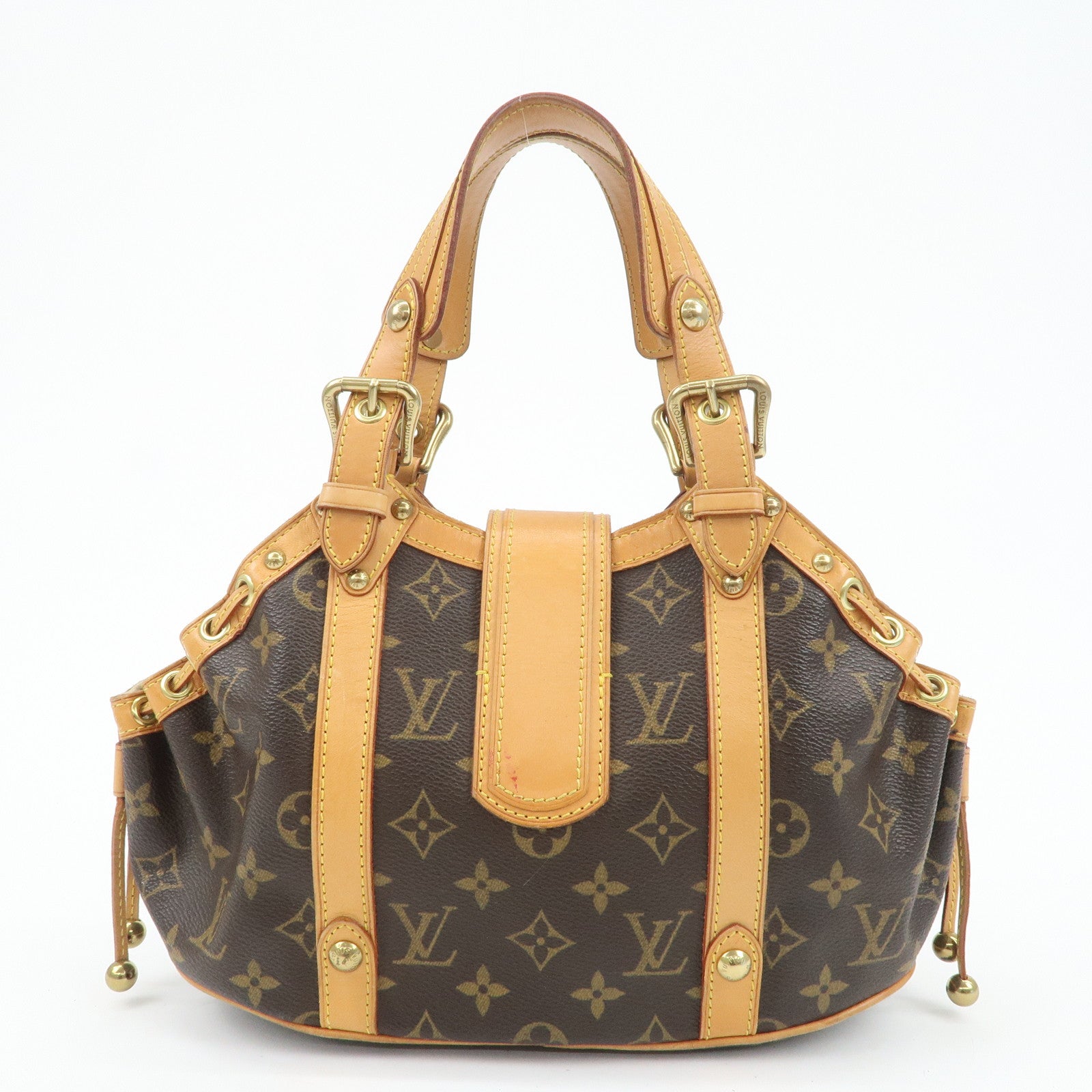 Louis Vuitton Monogram Theda PM Hand Bag Brown M92393 Used