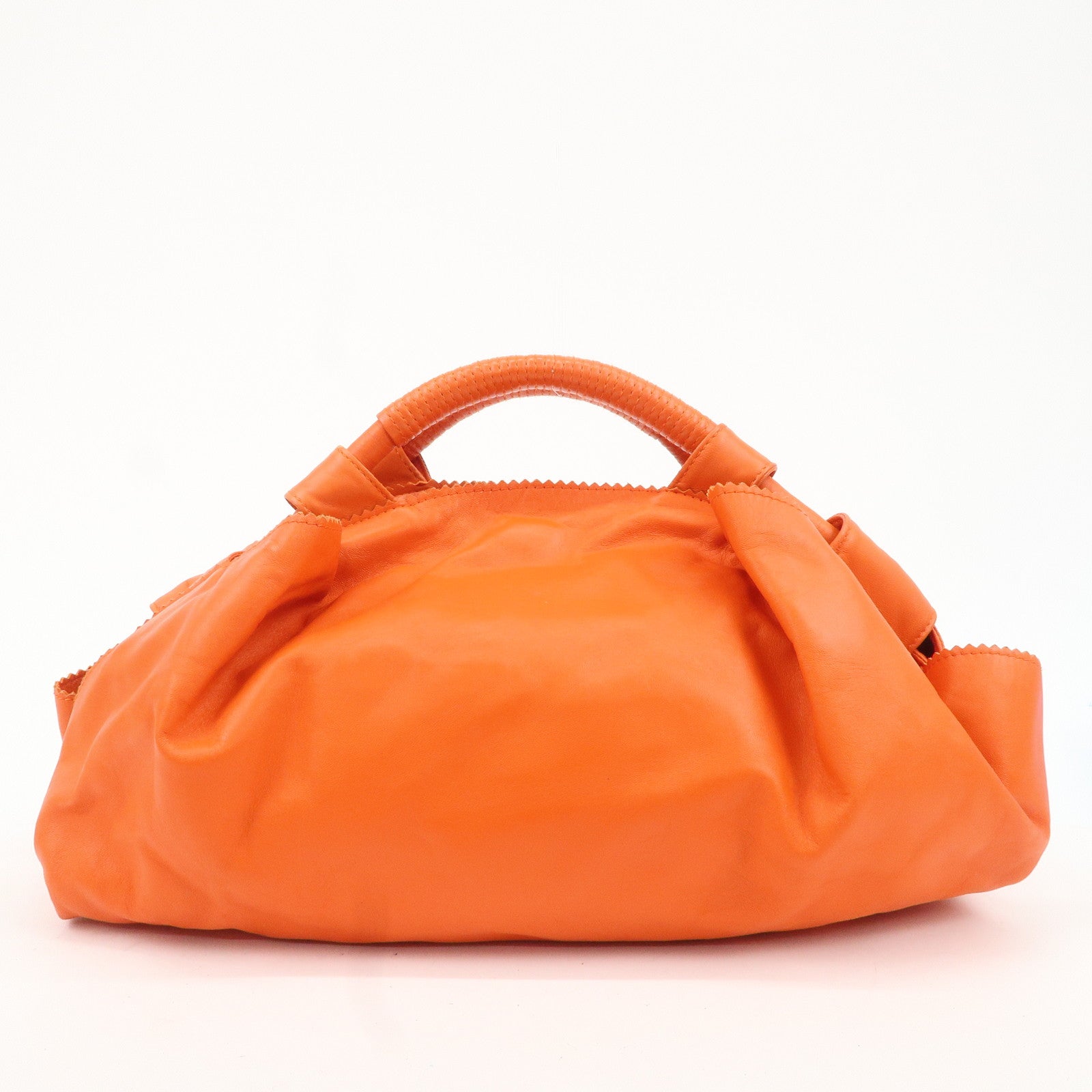 LOEWE Anagram Leather Nappa Aire Hand Shoulder Bag Orange Used