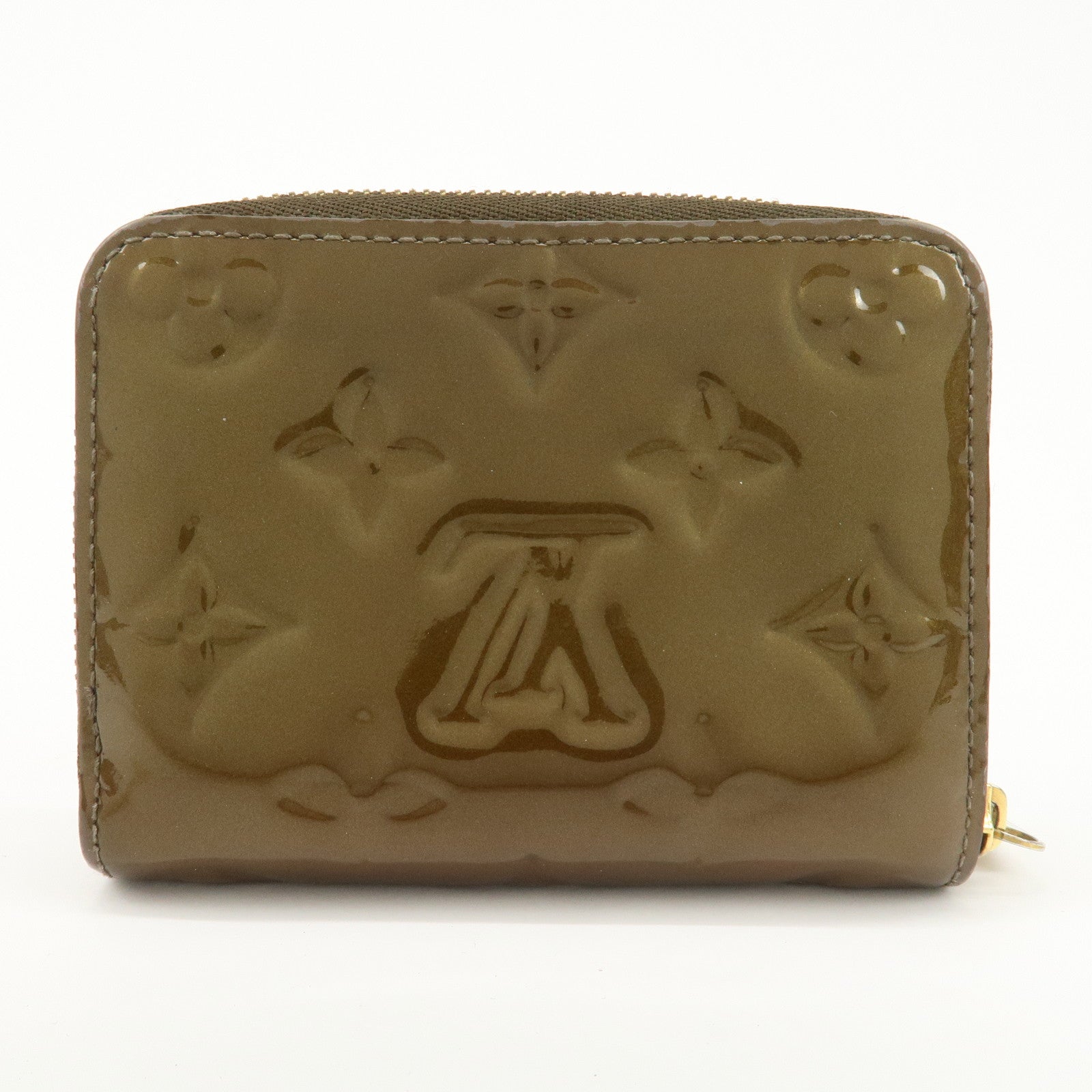 Louis Vuitton Monogram Vernis Zippy Coin Case Purse Veil Bronze