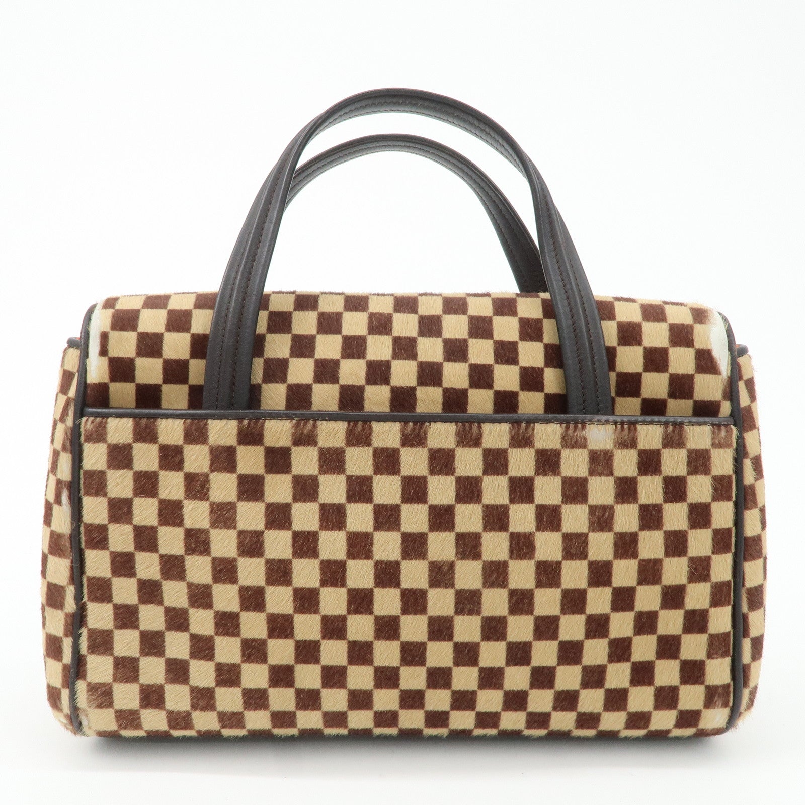 Louis Vuitton Damier Sauvage Lion Hand Bag Beige Brown M92131