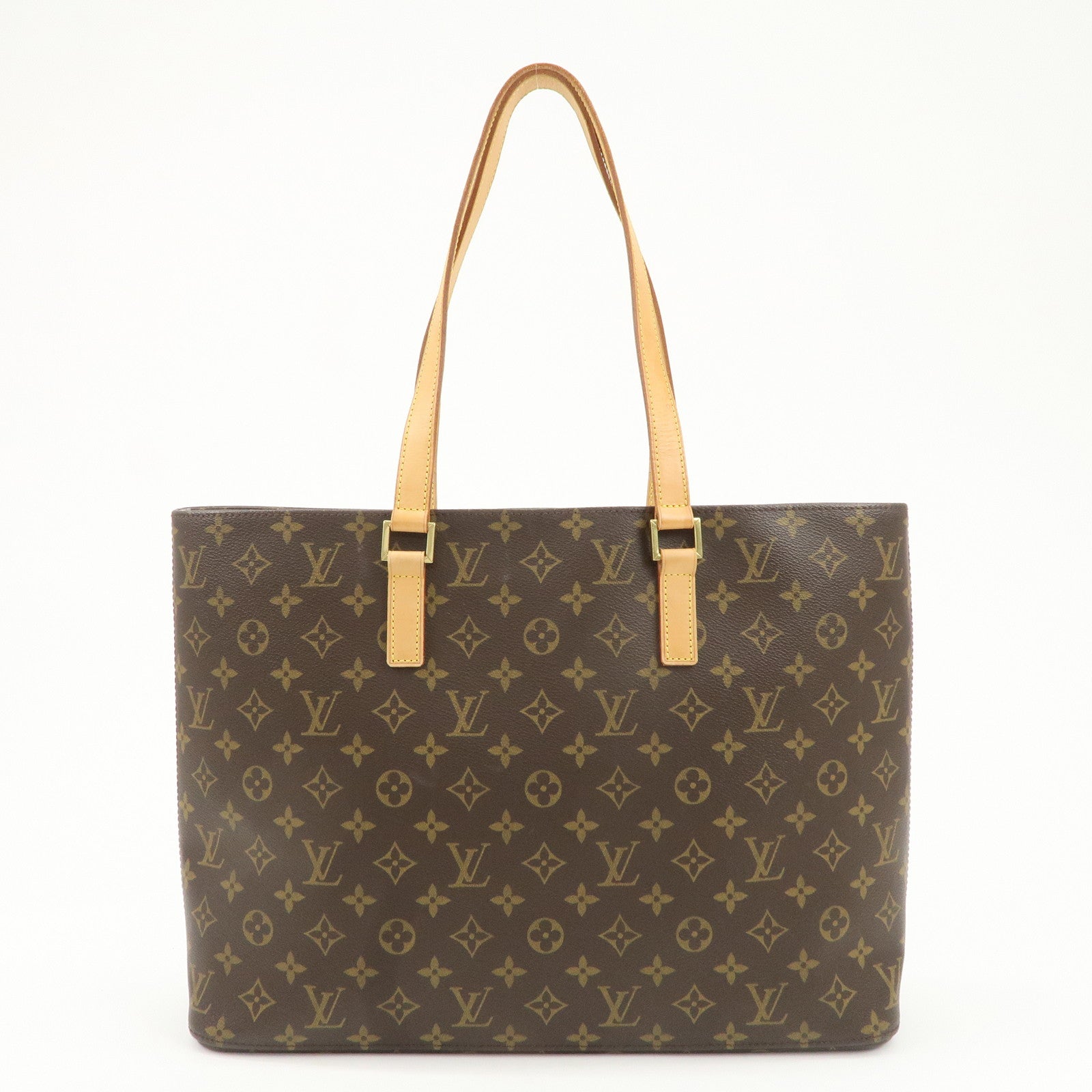 Louis Vuitton Monogram Luco Tote Bag Hand Bag Brown M51155 Used