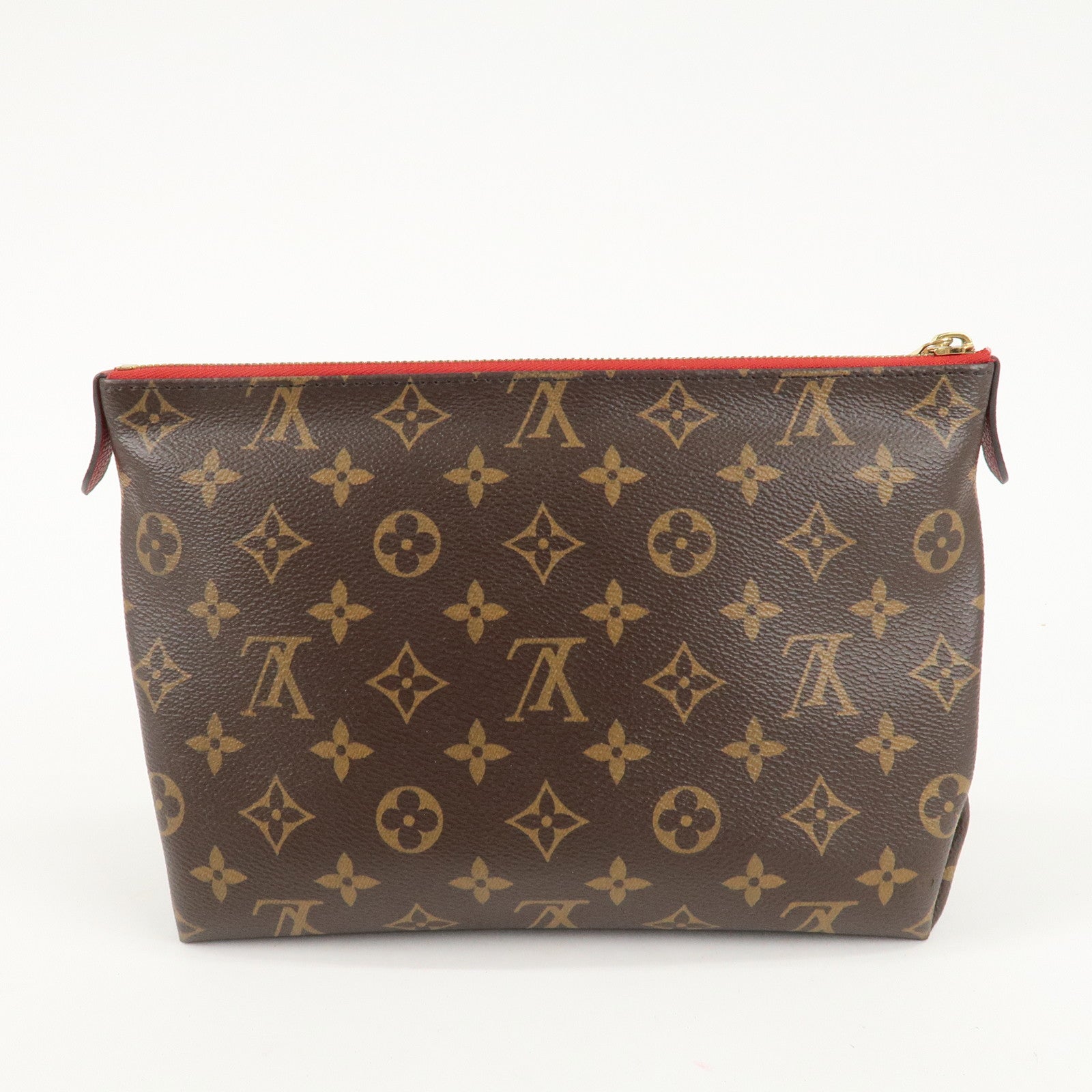 Louis Vuitton Monogram Pallas Beauty Case Brown Red M64123 Used