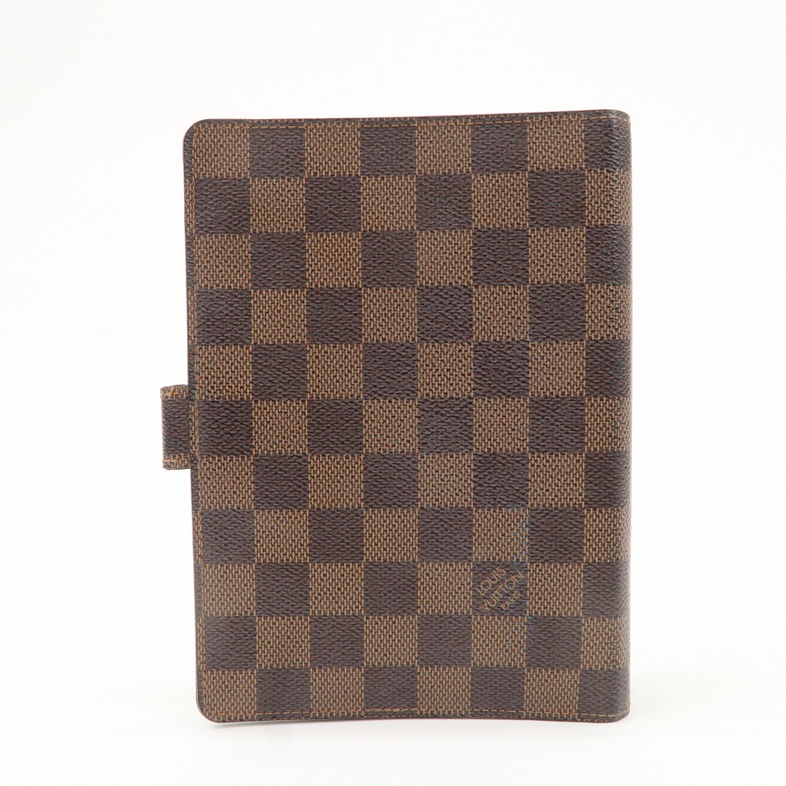 Louis Vuitton Damier Ebene Canvas Agenda MM Planner Cover R20240 Used