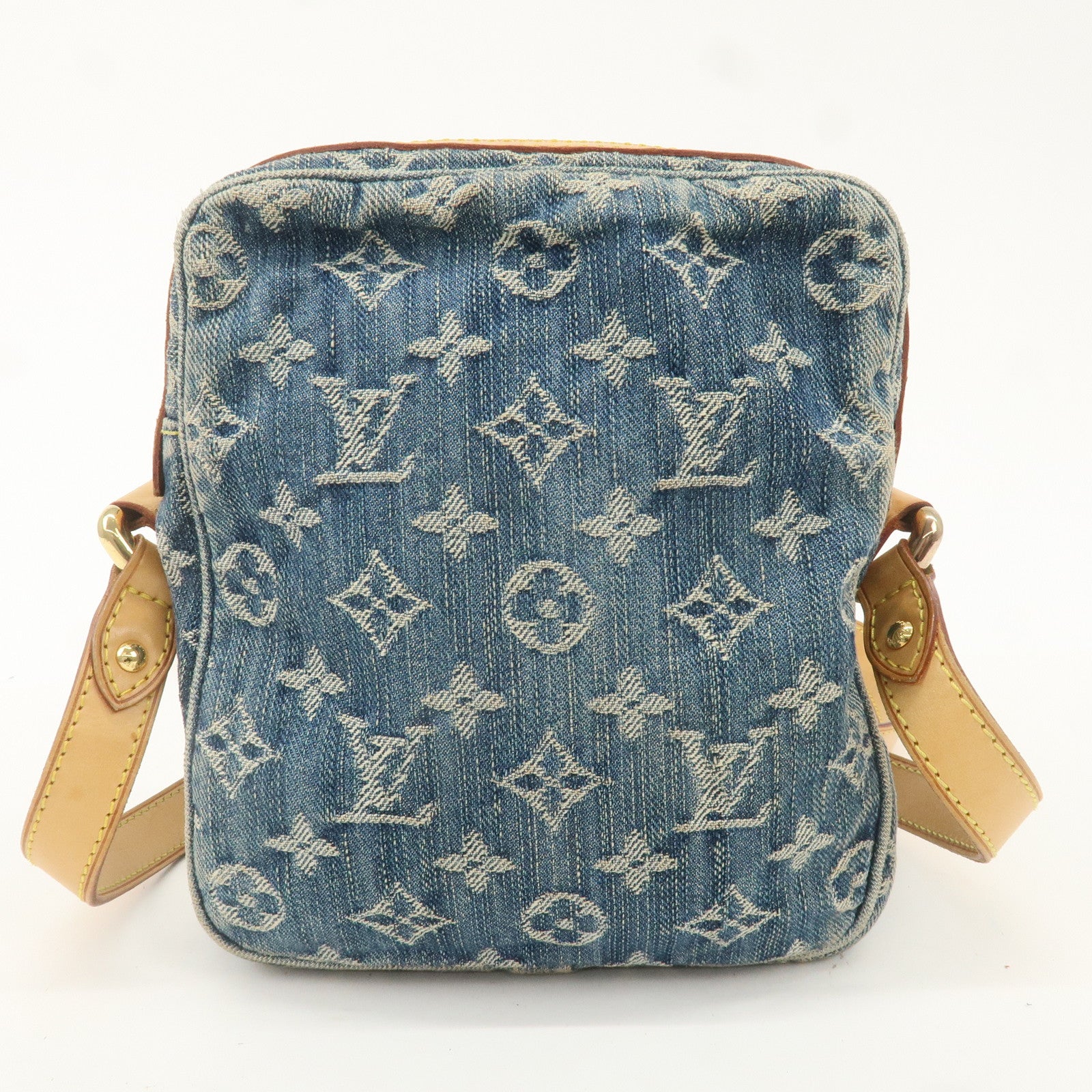 Louis Vuitton Monogram Denim Camera Bag Shoulder Bag Blue M95348