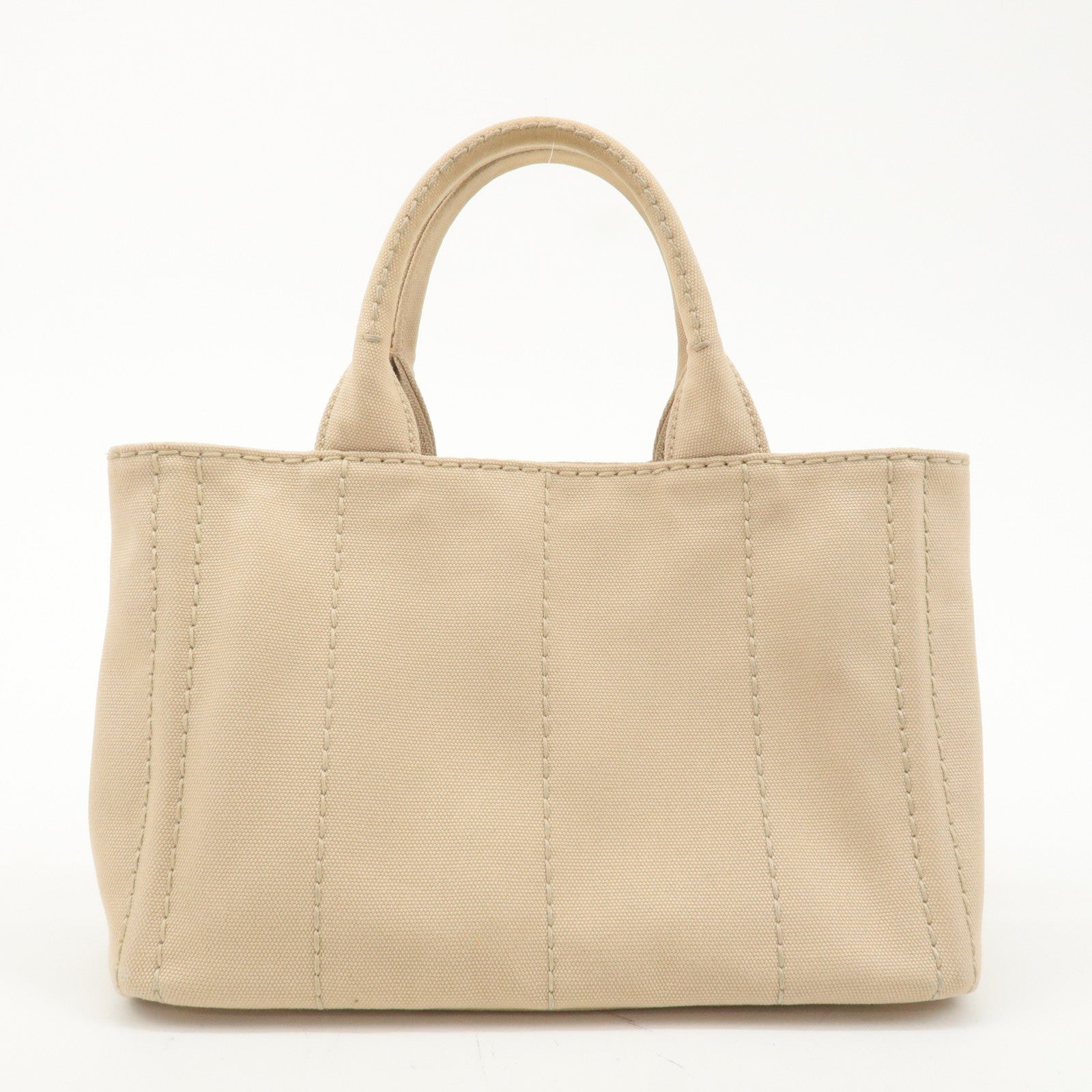 PRADA Canapa Mini Canvas 2Way Bag Shoulder Bag Beige B2439G